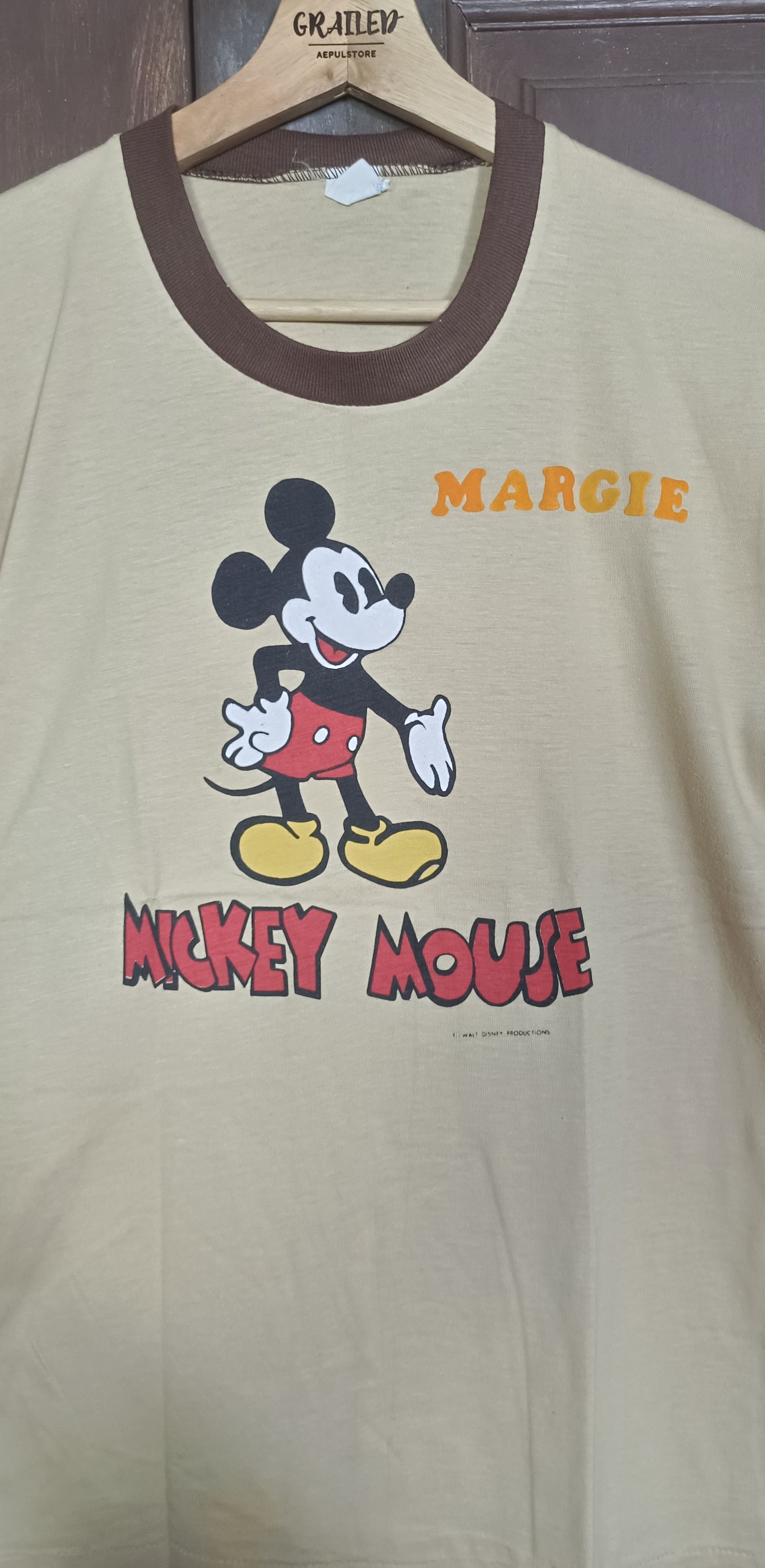 Mickey Mouse Vintage 70s🔥 Mickey Mouse Screen Mirror Ringer Size US S / EU 44-46 / 1 - 3 Thumbnail