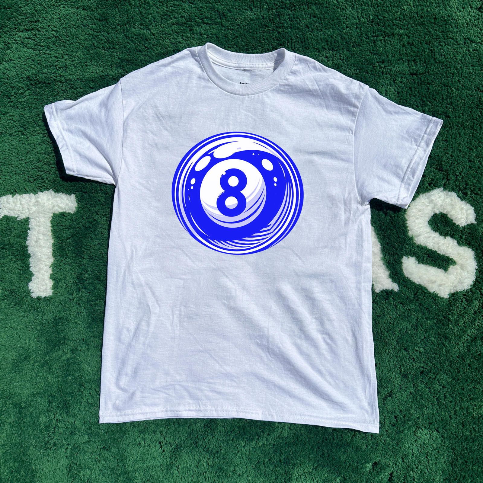 Japanese Brand 8 Ball Tee White Blue Size US M / EU 48-50 / 2 - 1 Thumbnail
