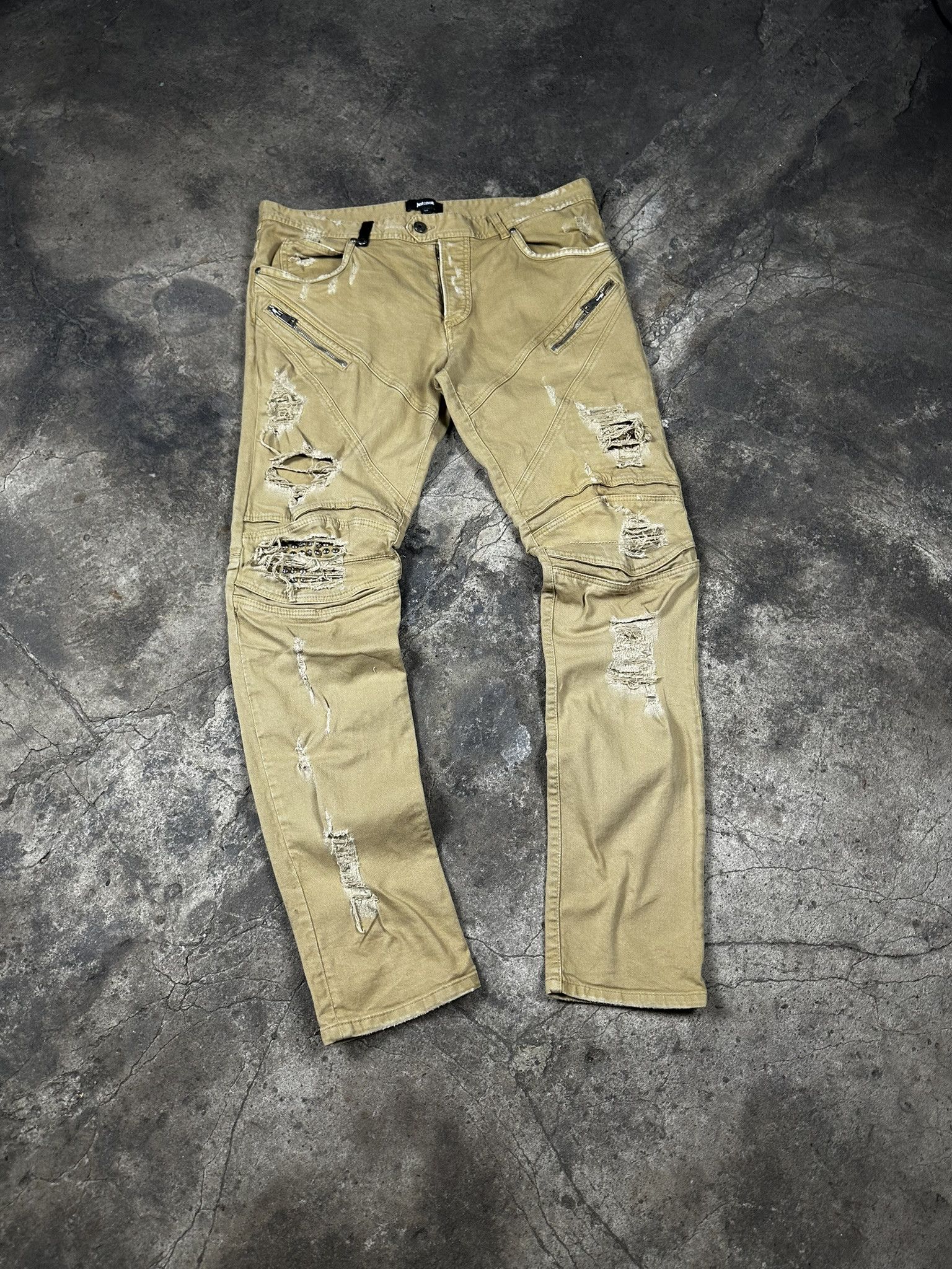 Just Cavalli Y2k Just Cavalli Biker Distressed Skinny Jeans Size US 36 / EU 52 - 1 Thumbnail
