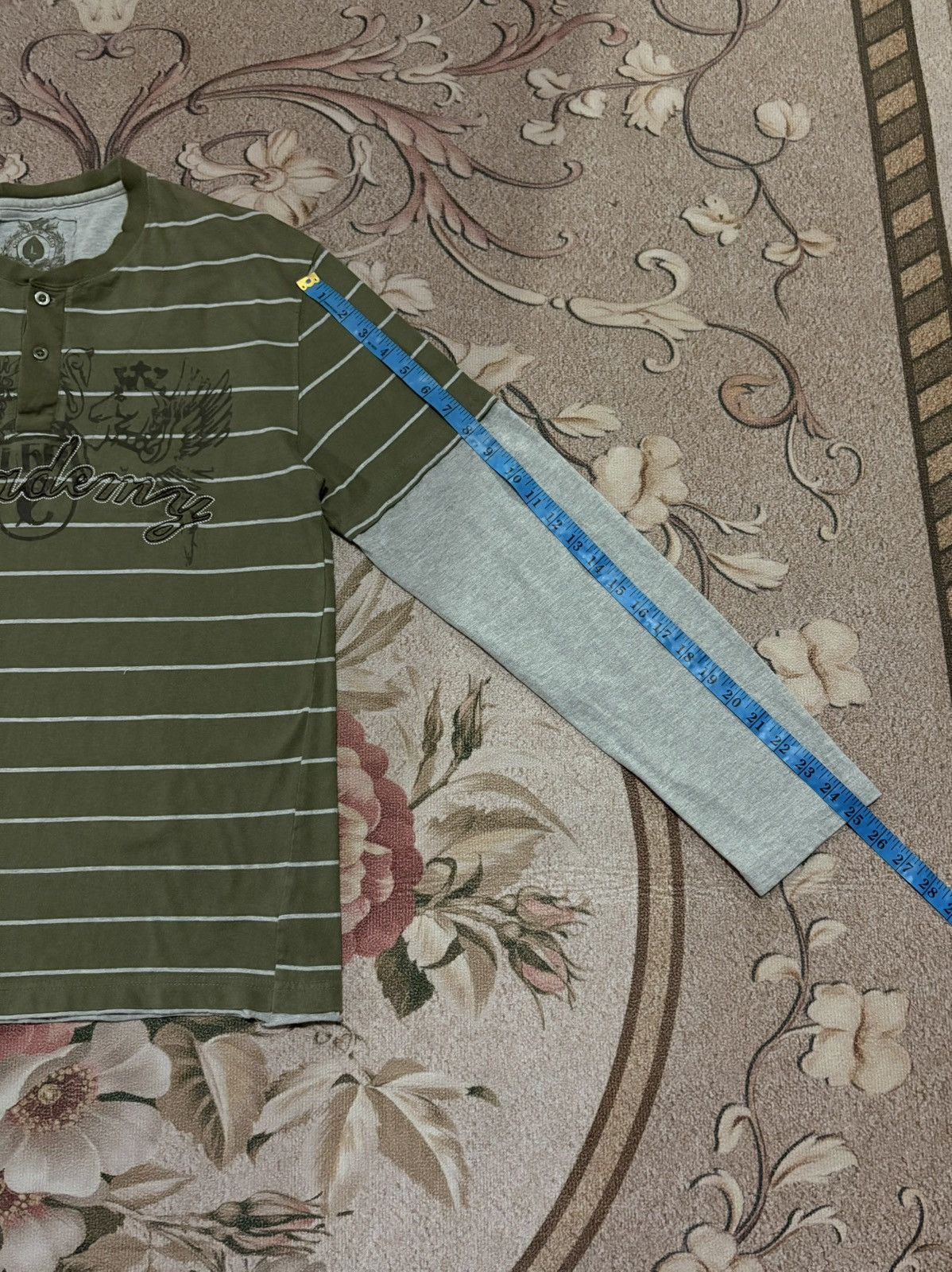 Affliction Japanese Brand OOH MOW MAO Striped Double Layer Long Sleeve Size US M / EU 48-50 / 2 - 9 Thumbnail