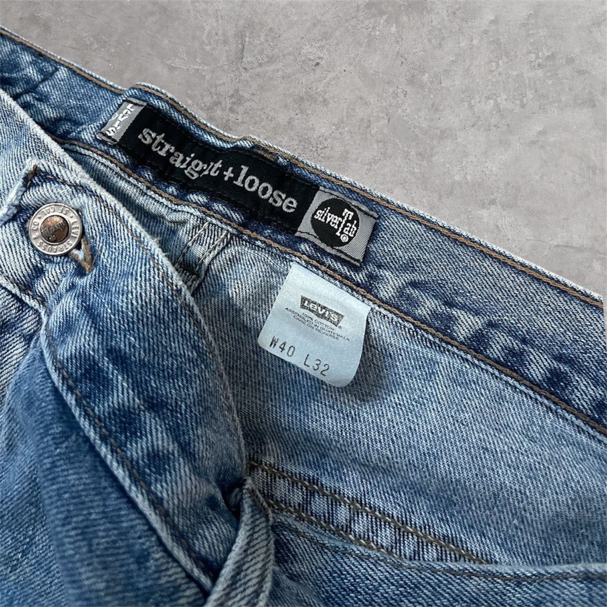 Levi's VINTAGE Levis Silvertab Jeans Mens 40x32 Blue Denim Washed Size US 40 / EU 56 - 3 Thumbnail