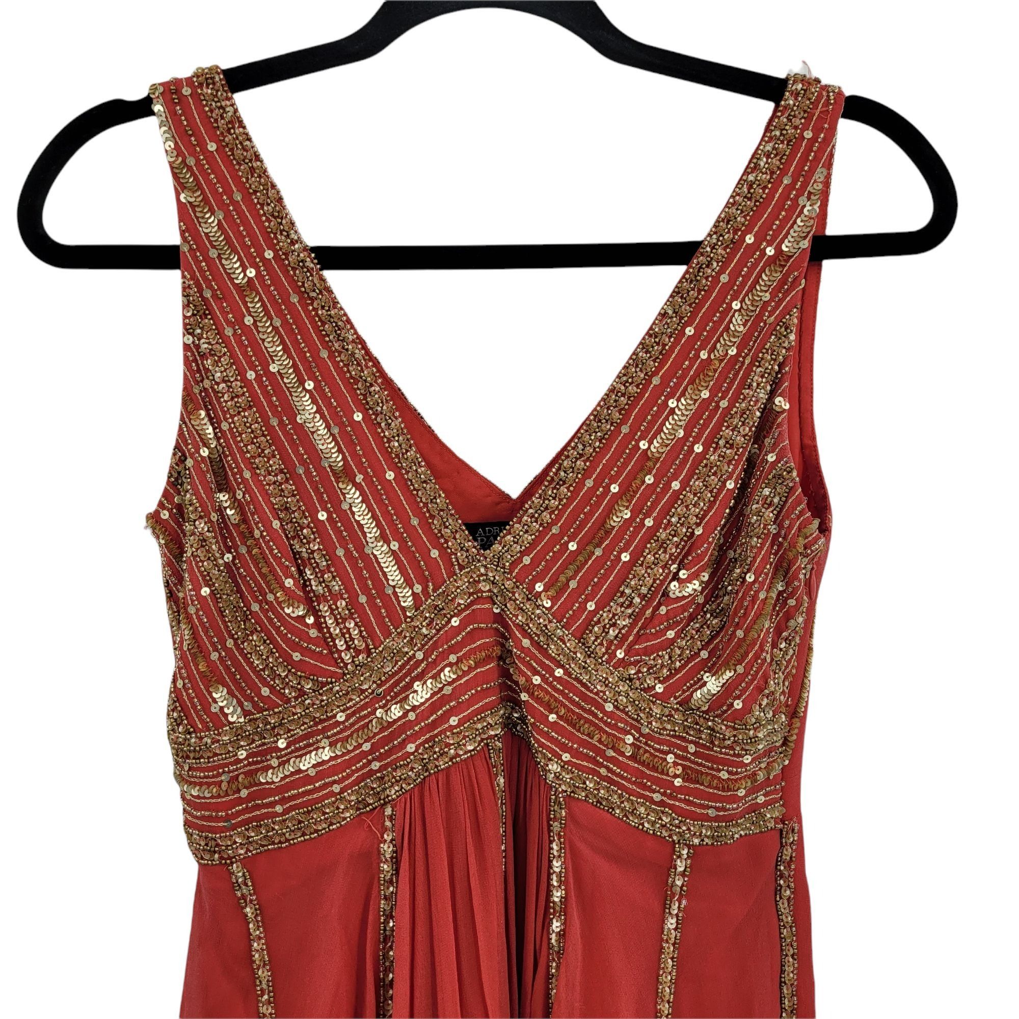 Adrianna Papell 90's Adrianna Papell Silk Mini Dress Sz 4 Bollywood Beaded S Size S / US 4 / IT 40 - 3 Thumbnail