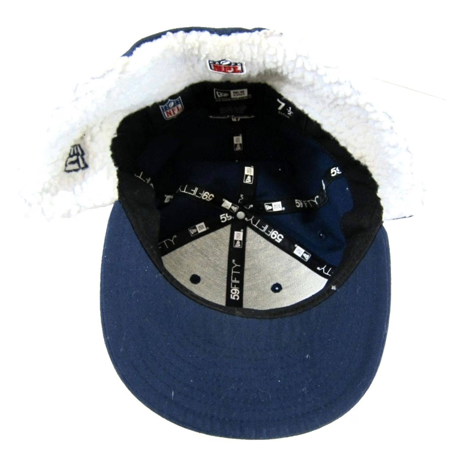 New Era NFL New Era San Diego Chargers Hat 7 1/2 Blue Faux Fur Ear Flap Brim 59Fifty Men Size ONE SIZE - 7 Thumbnail