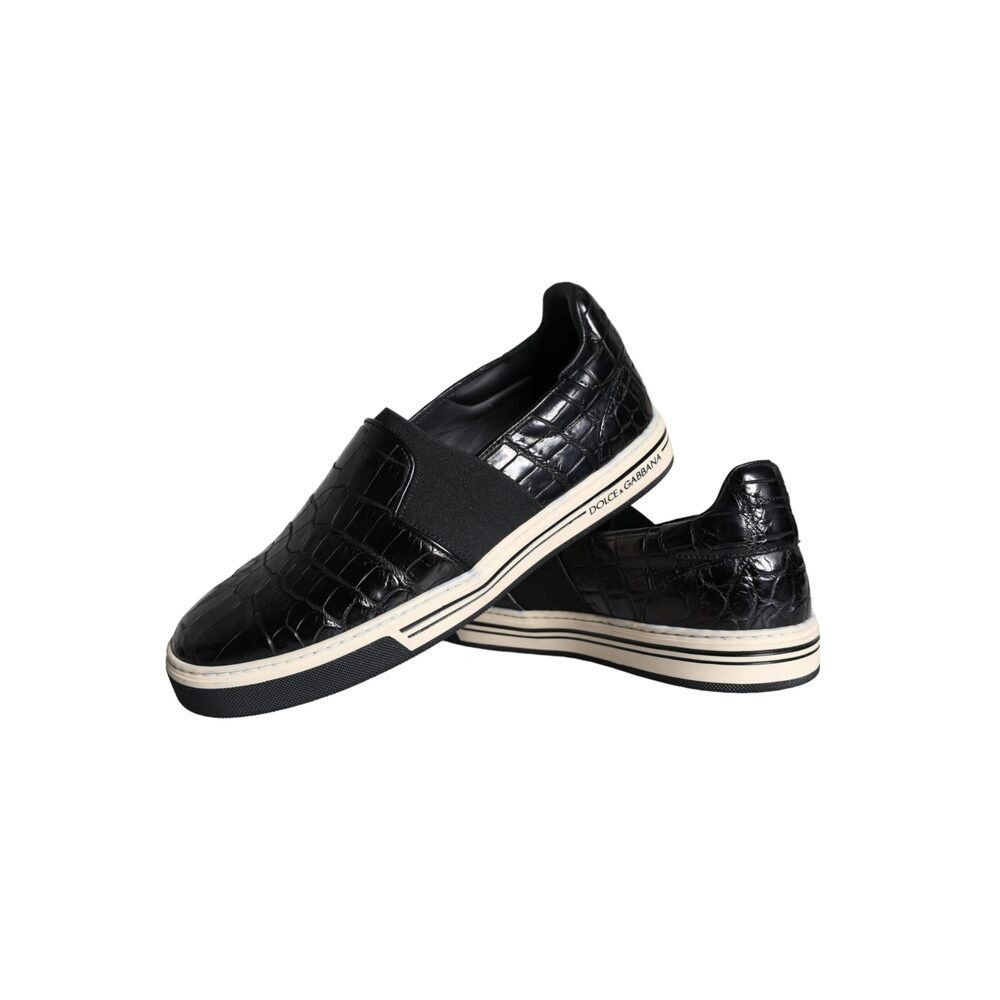Dolce & Gabbana Dolce & Gabbana Black Leather Loafers Slippers Casual Shoes Size US 6 / EU 39 - 7 Thumbnail
