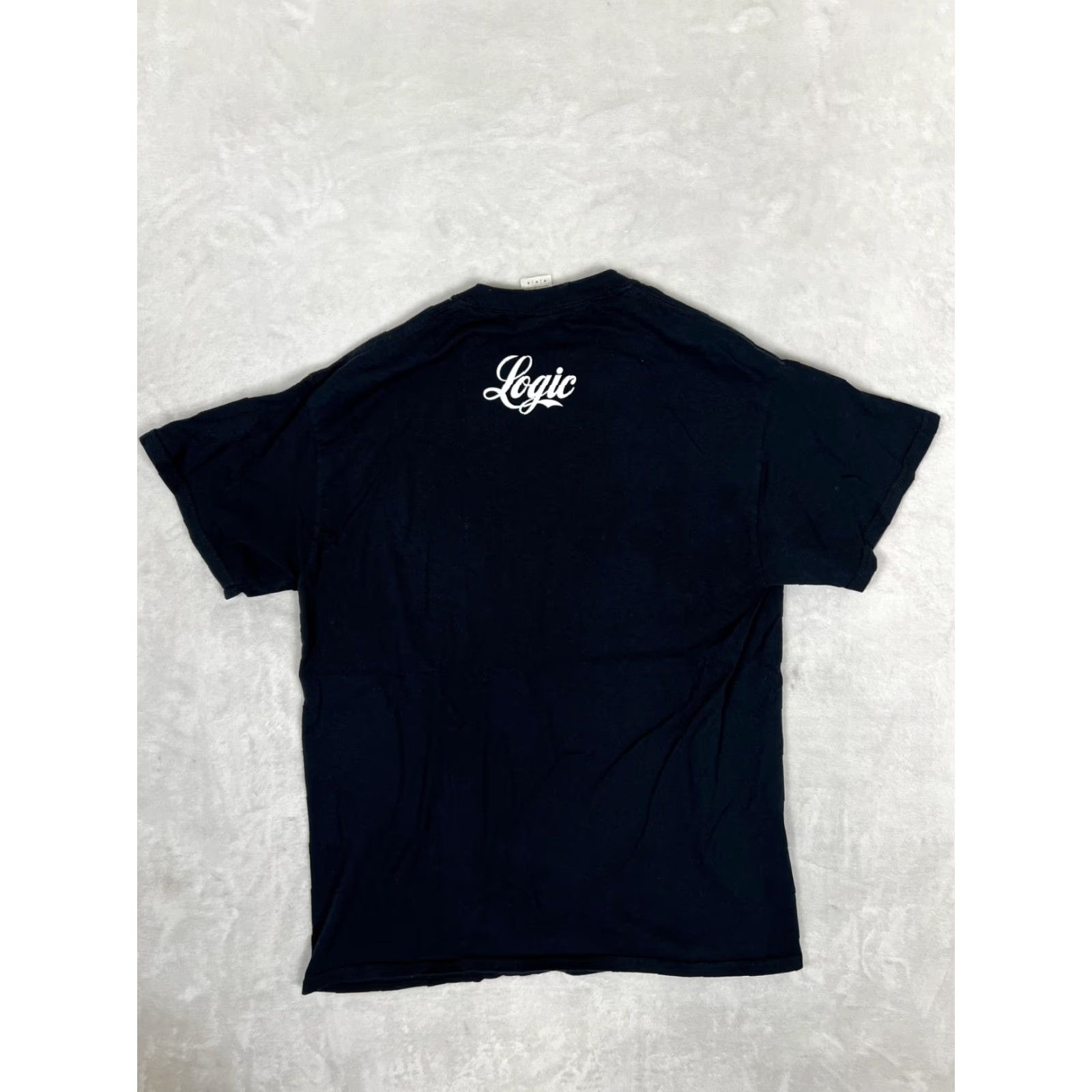 Gildan Logic Peace Love & Positivity T-Shirt Mens M Black Gildan Robot Hip Hop Music Size US M / EU 48-50 / 2 - 6 Thumbnail