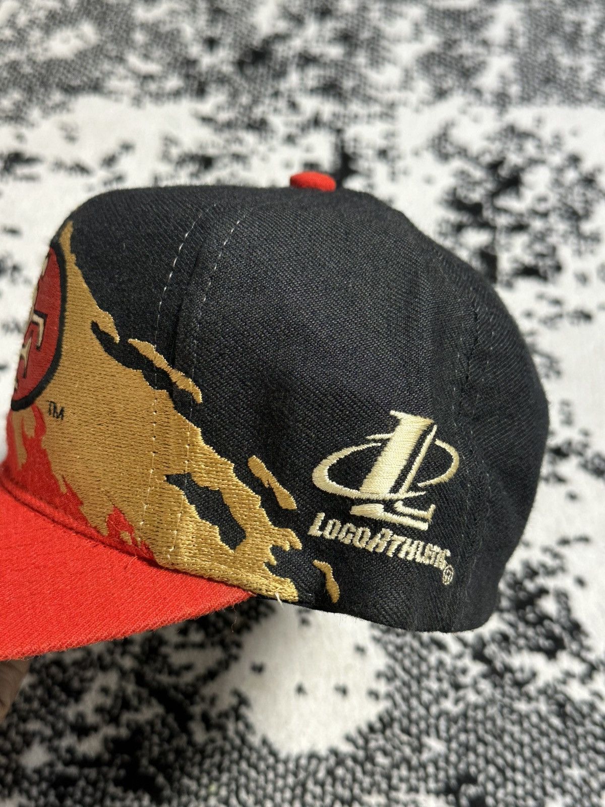 Logo Athletic Vintage NFL San Francisco 49ers Blackdome Splash 90s Hat Size ONE SIZE - 3 Thumbnail
