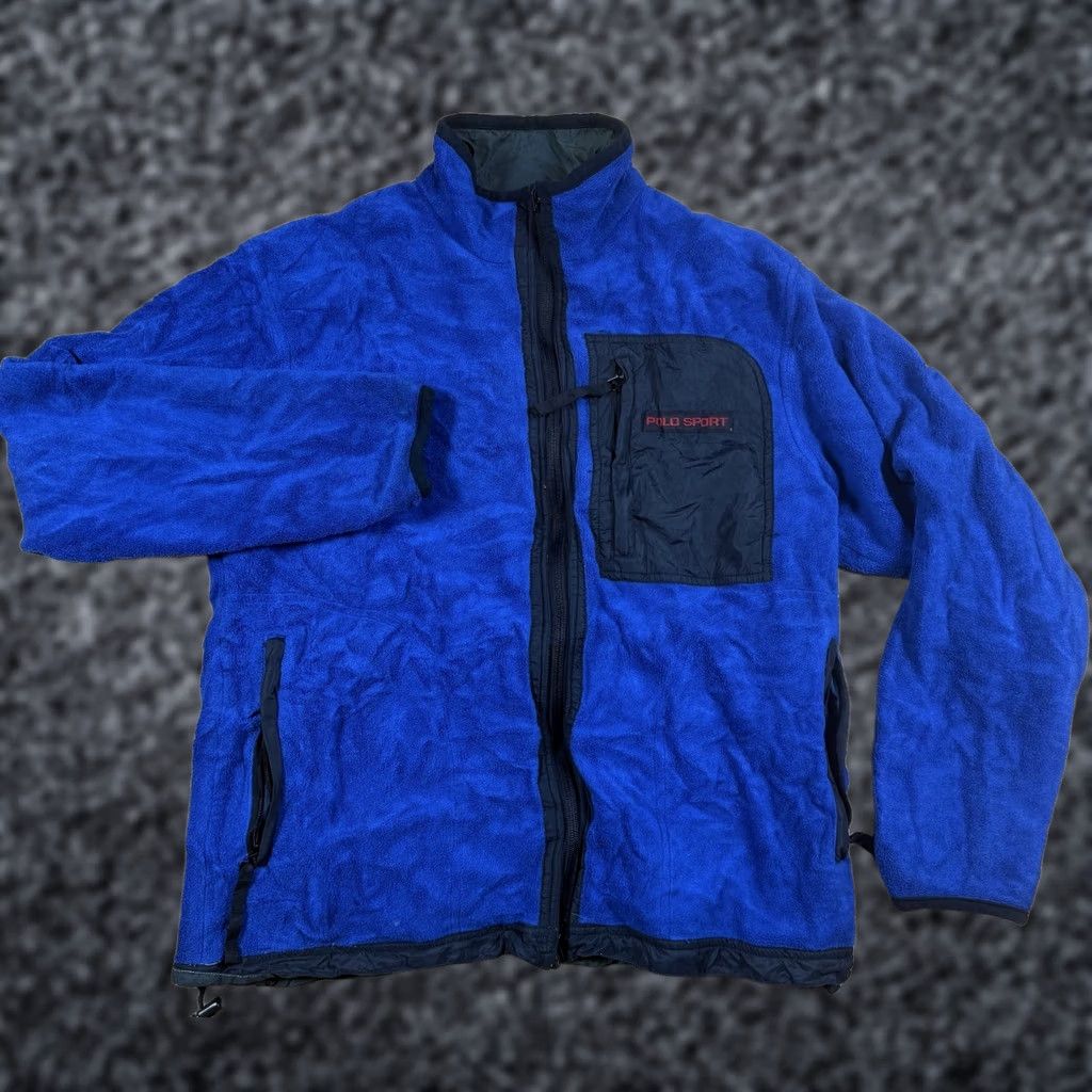 Polo Ralph Lauren VINTAGE Polo Ralph Lauren Sweatshirt Full Zip Shirt Men M Blue Fleece Sports Polo Ralph Lauren Blue Full Zip Mens Medium Sports Fleece Sweatshirt Size US M / EU 48-50 / 2 - 1 Thumbnail