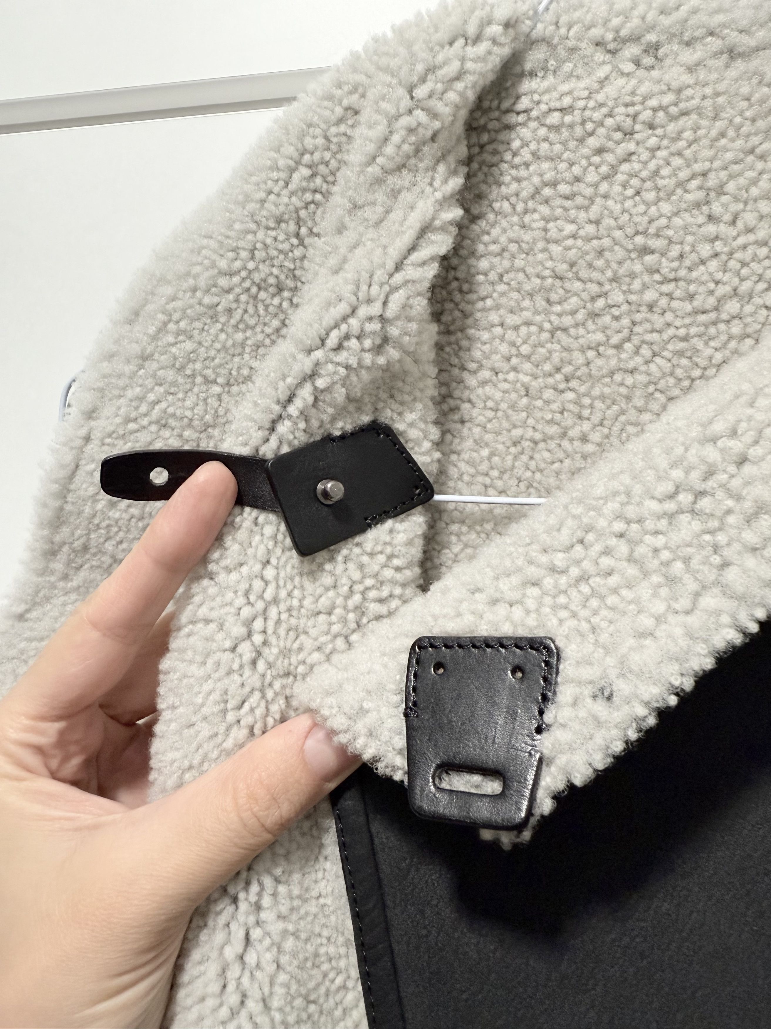 Genuine Leather Real Sheepskin Outervest Shearling Long Jacket Sleveless S-M Size S / US 4 / IT 40 - 8 Thumbnail