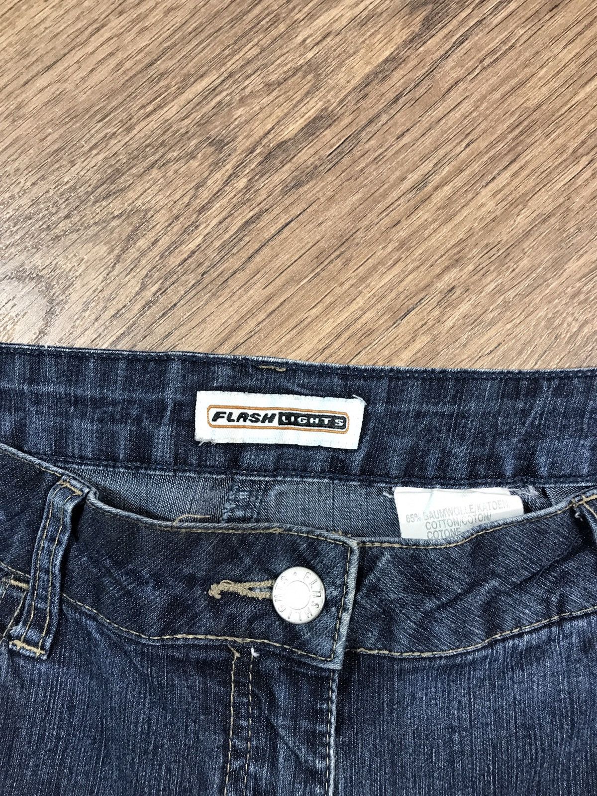 Japanese Brand Vintage Distressed Flared Jeans Size 34" / US 12 / IT 48 - 6 Thumbnail