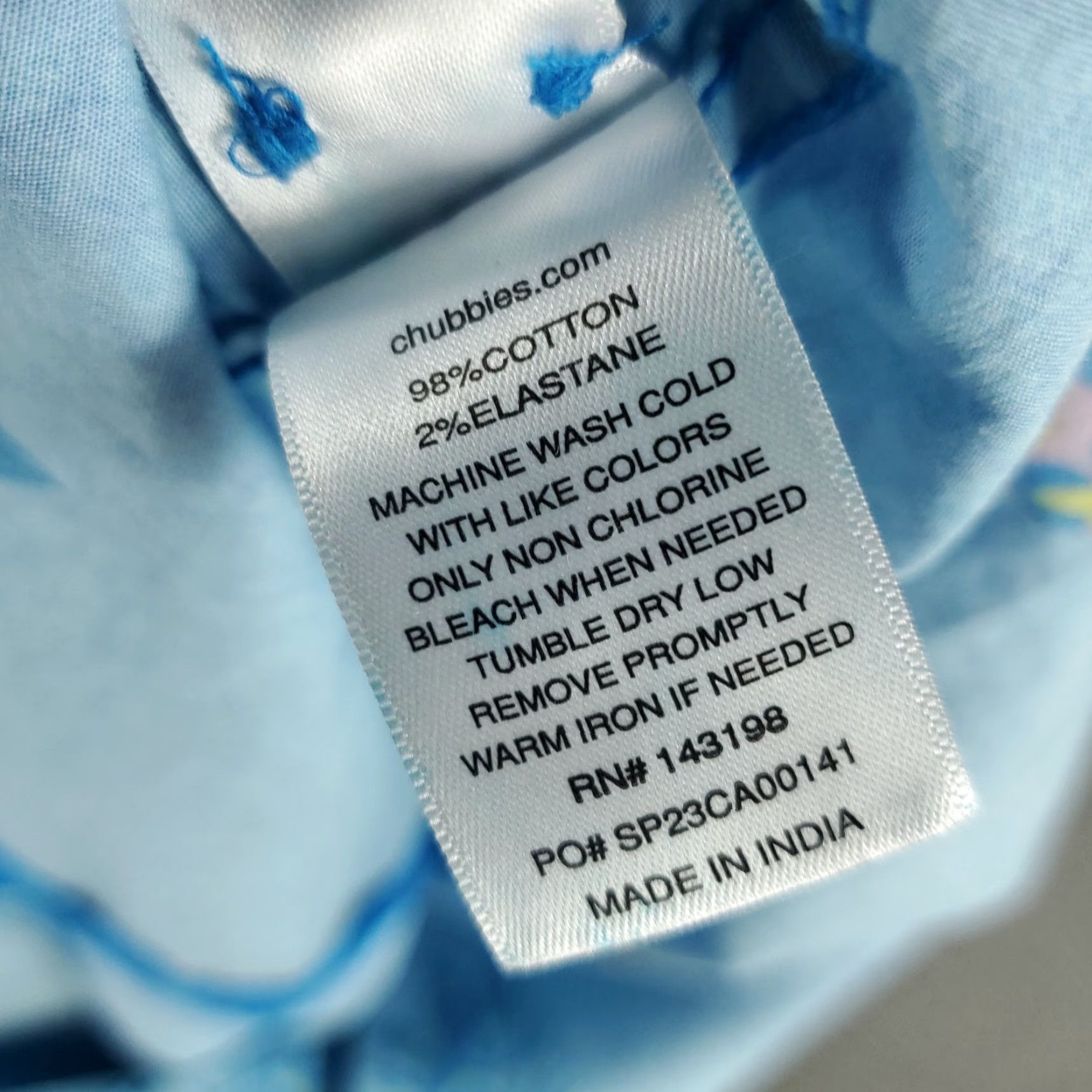 Chubbies Chubbies Shirt Mens Size Large Blue Pineapple Button Up Short Sleeve Size US L / EU 52-54 / 3 - 6 Thumbnail
