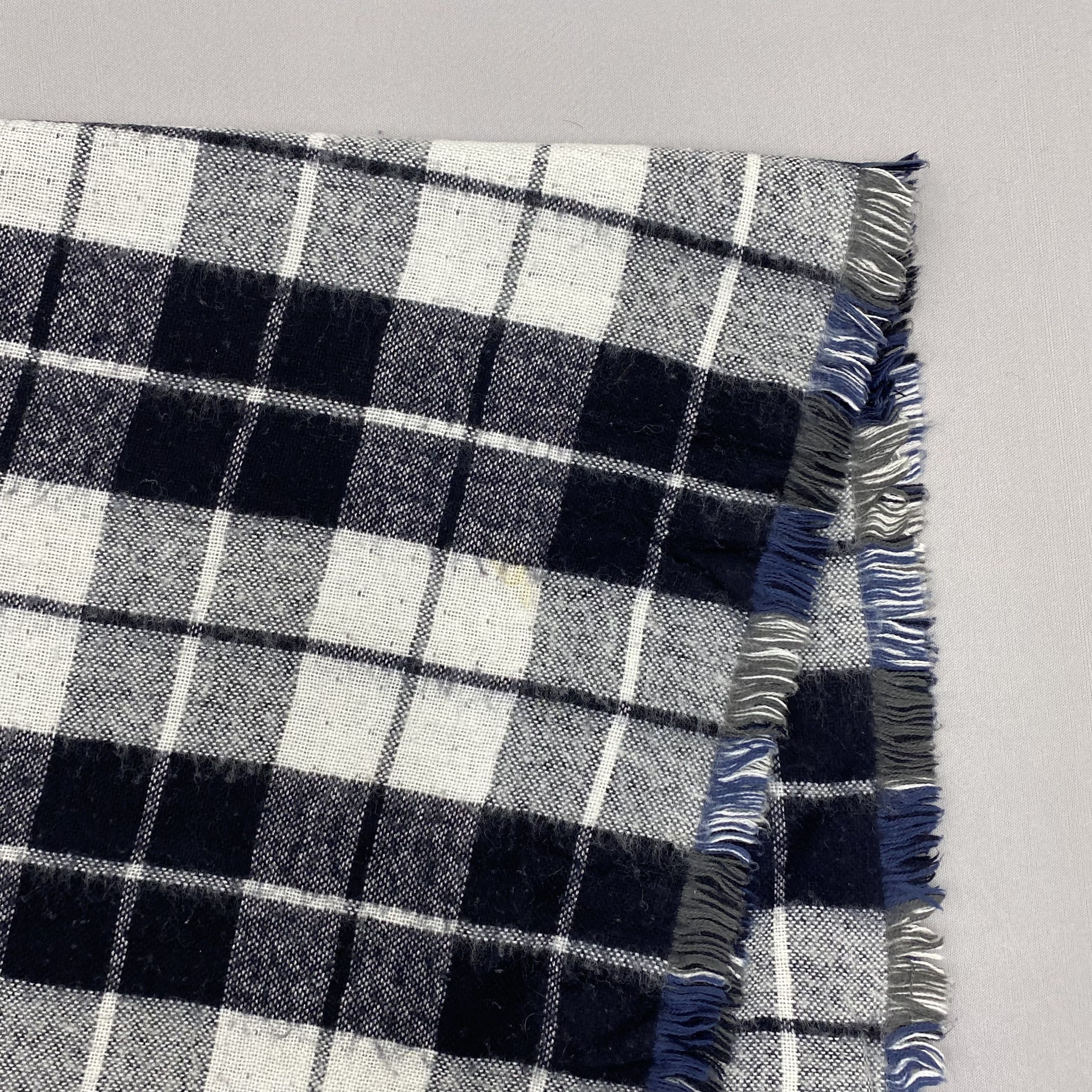 Japanese Brand Vintage PPFM Peyton Place Scarf Muffler Plaid Wool Scarves Size ONE SIZE - 6 Thumbnail