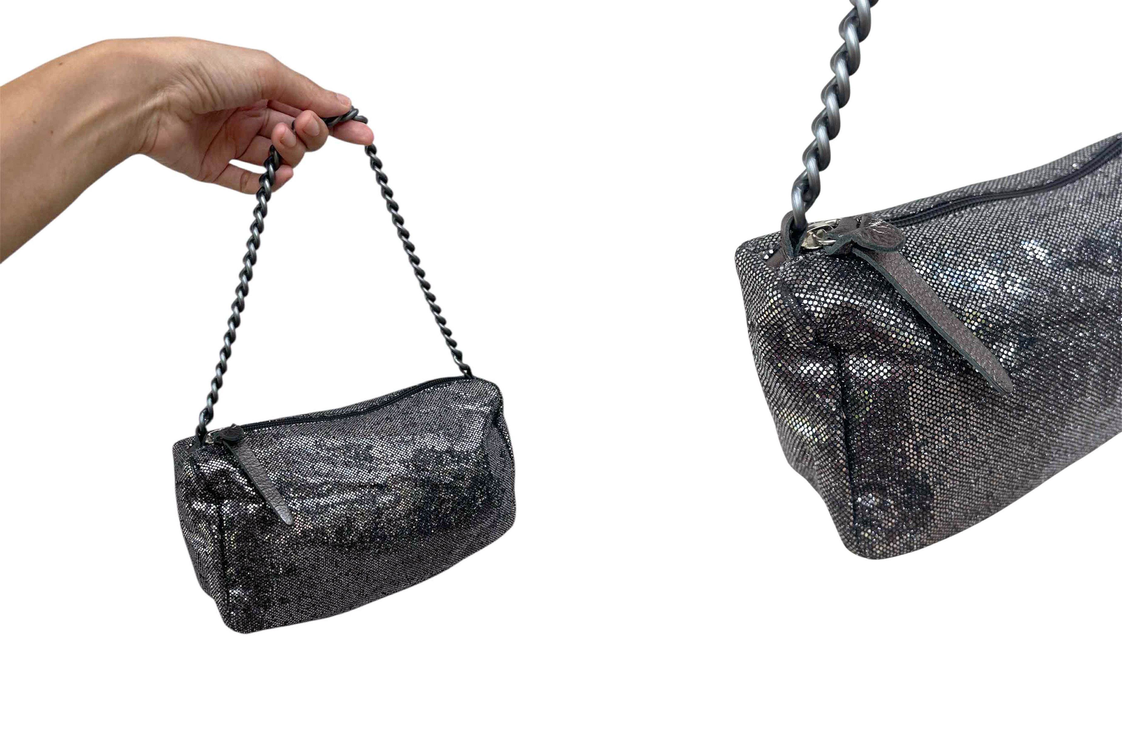 Vintage LOUISON PARIS Metallic Silver Glitter mini shoulder bag Size ONE SIZE - 2 Thumbnail