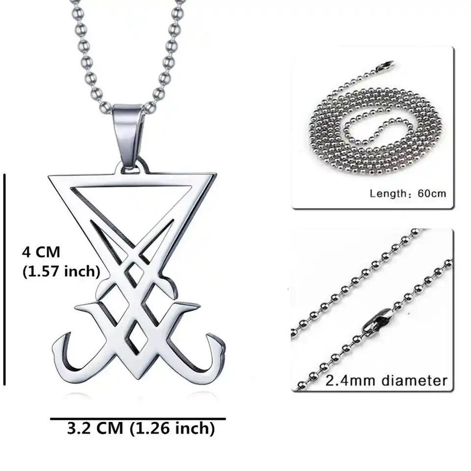 Jewelry × Vintage SIGIL OF LUCIFER PENDANT NECKLACE Size ONE SIZE - 3 Thumbnail