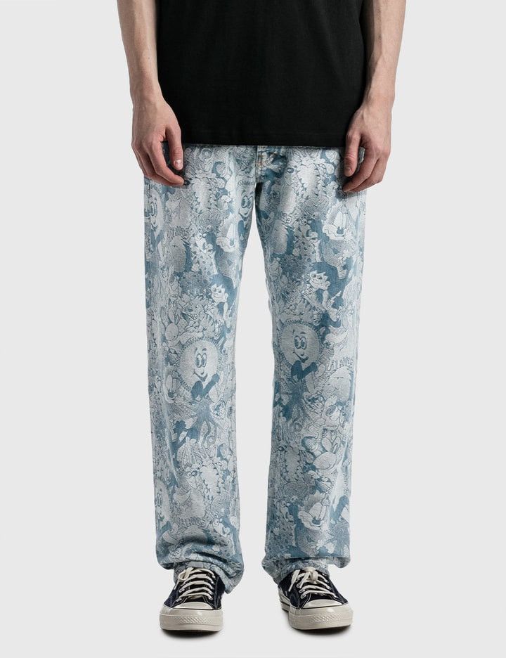 Aries Aries Acid Cartoon print denim jeans blue Size US 32 / EU 48 - 2 Thumbnail