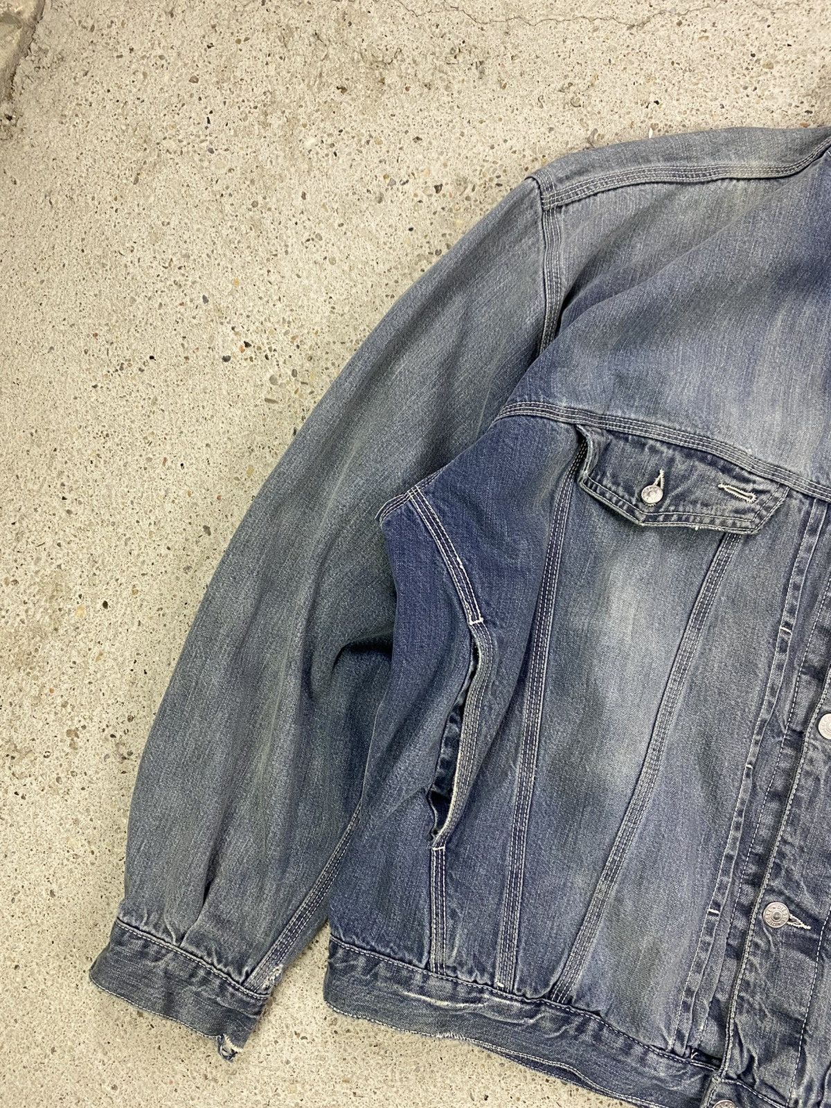 Diesel Diesel denim jacket vintage trashed made in italy archive Size US XXL / EU 58 / 5 - 3 Thumbnail