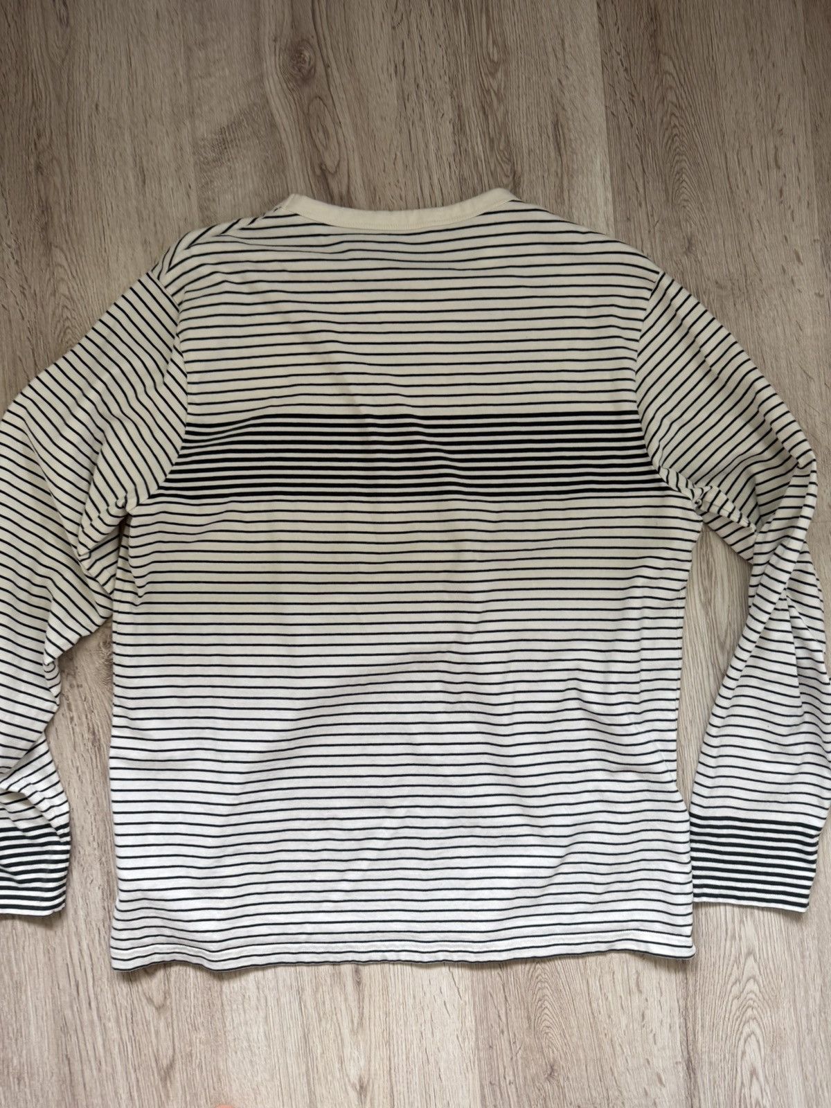 Mr P. Mr P Striped Long Sleeve T-Shirt XL White Blue MR PORTER Size US XL / EU 56 / 4 - 21 Thumbnail