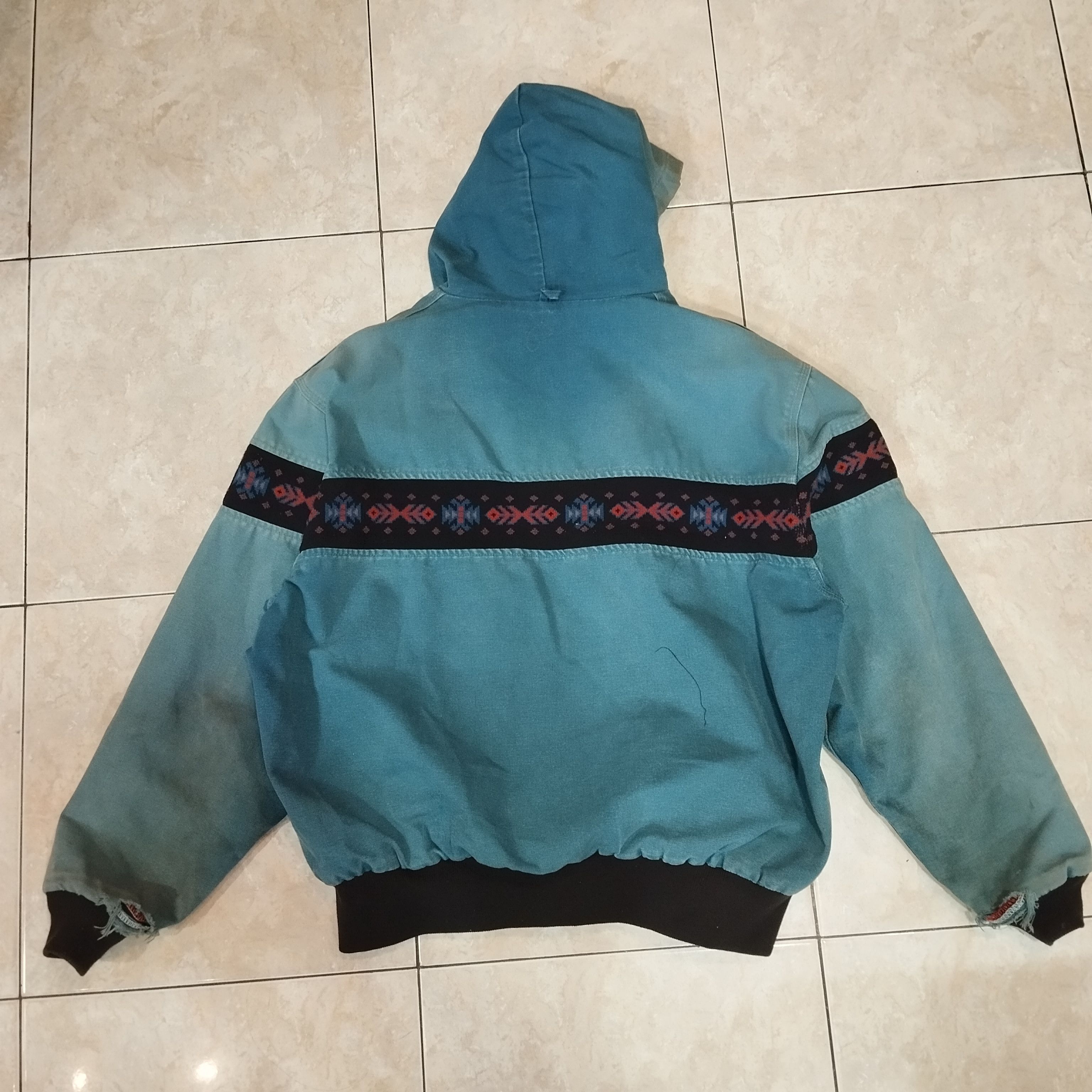 Carhartt Vtg 90s Active Jacket Navajo/ Aztec forest green Size US XXL / EU 58 / 5 - 5 Thumbnail