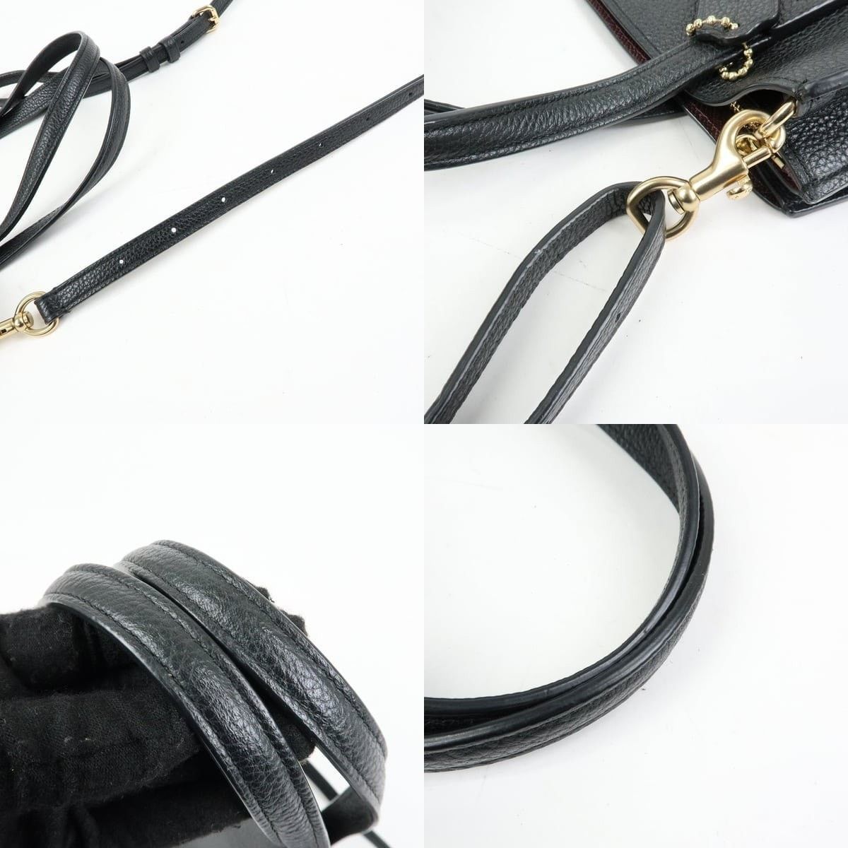 Coach Coach Charlie Carryall 28 Leather Shoulder Bag Black Size ONE SIZE - 4 Thumbnail