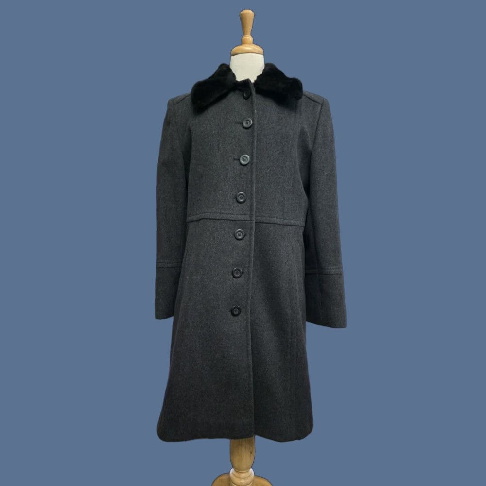 Prada × Vintage Prada coat women black gray wool 40 | Grailed