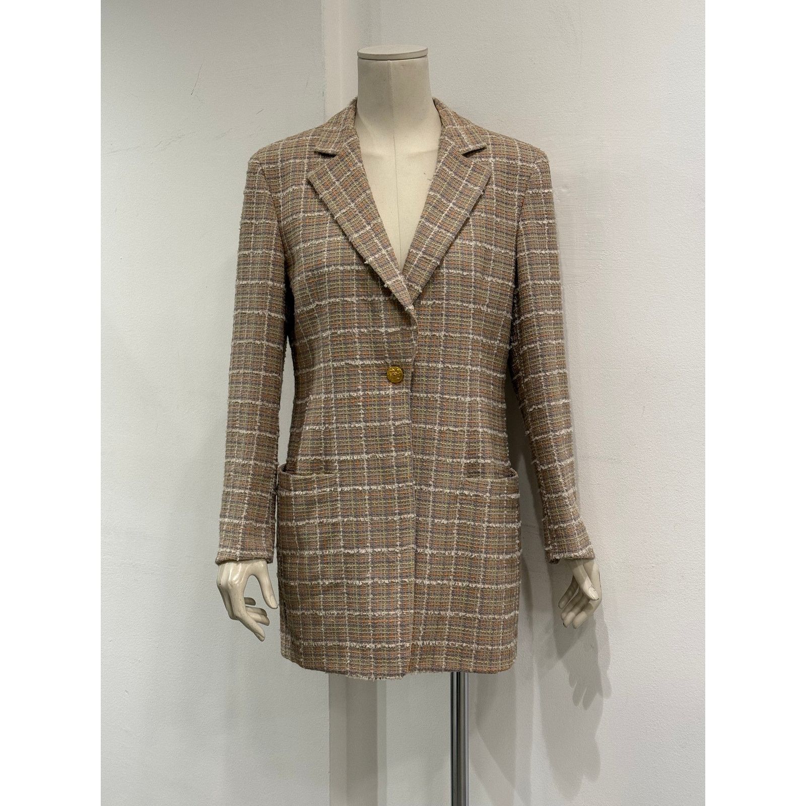Salvatore Ferragamo 1990s Salvatore Ferragamo checked wool coat Size L / US 10 / IT 46 - 2 Thumbnail
