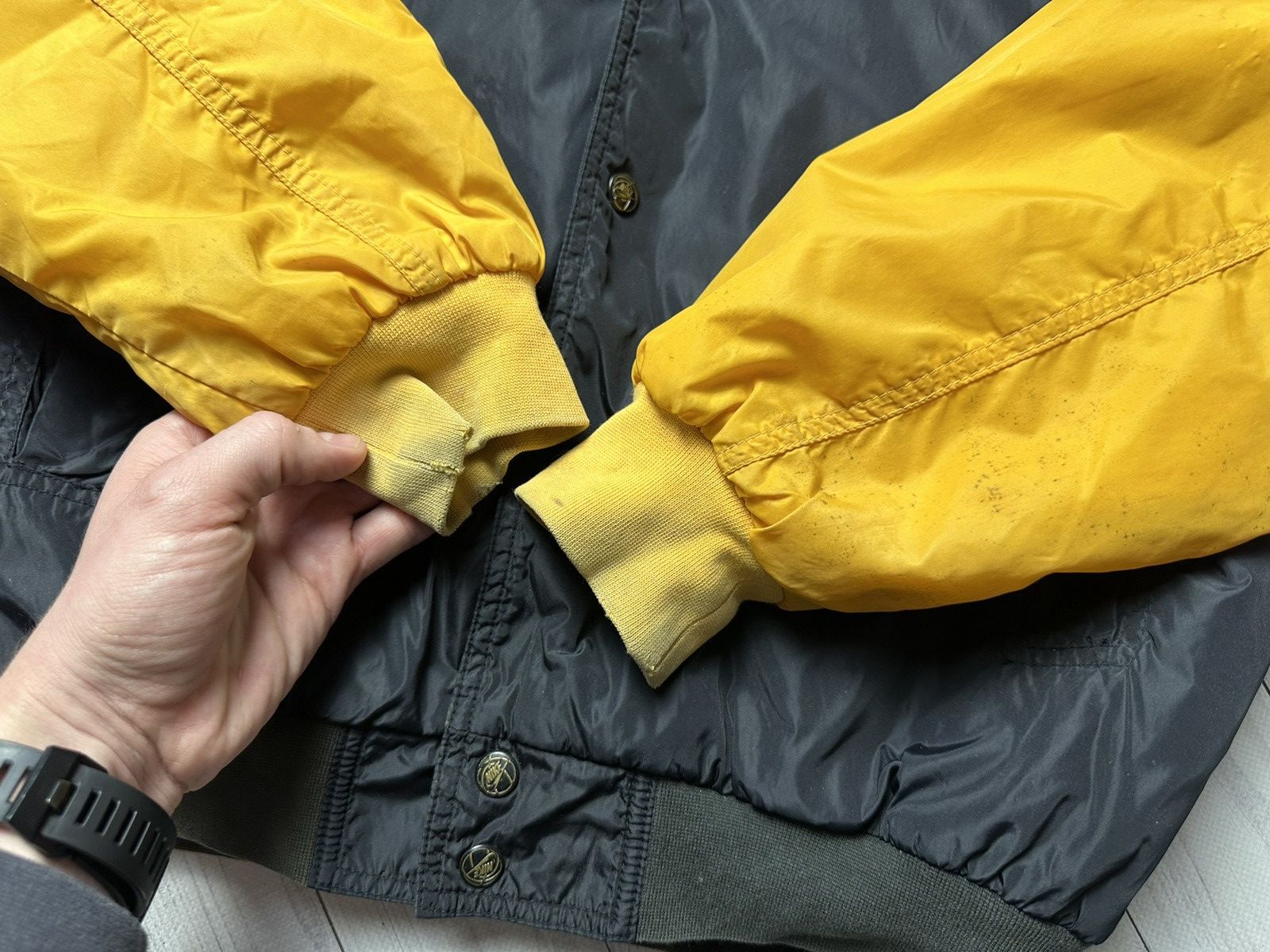 Nike × Vintage Vintage Nike Jacket bomber rare logo size S distressed Size US S / EU 44-46 / 1 - 10 Thumbnail