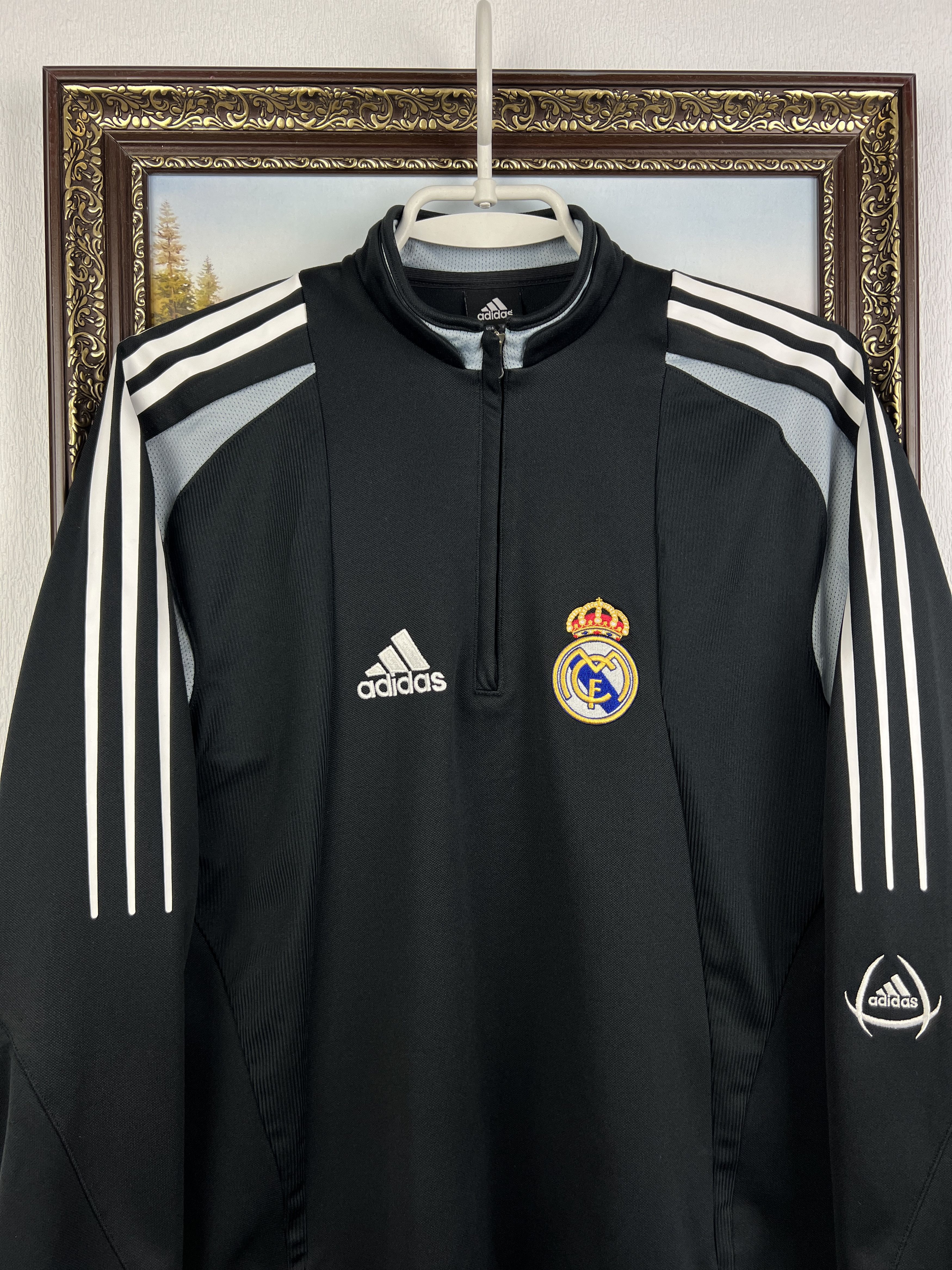 Adidas Vintage Real Madrid Football Train Jacket Soccer Sweatshirt Size US S / EU 44-46 / 1 - 2 Thumbnail