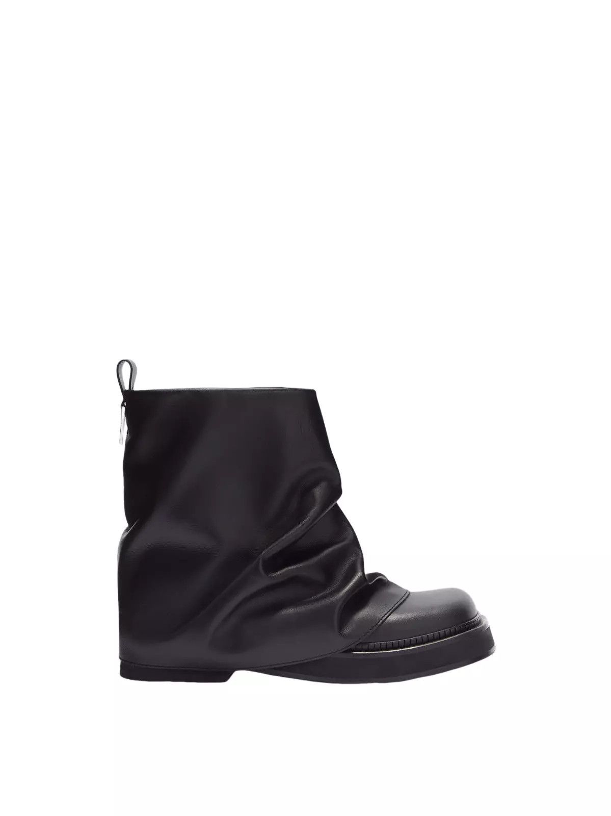 THE ATTICO Mini Robin Black Leather 30mm Combat Boots New