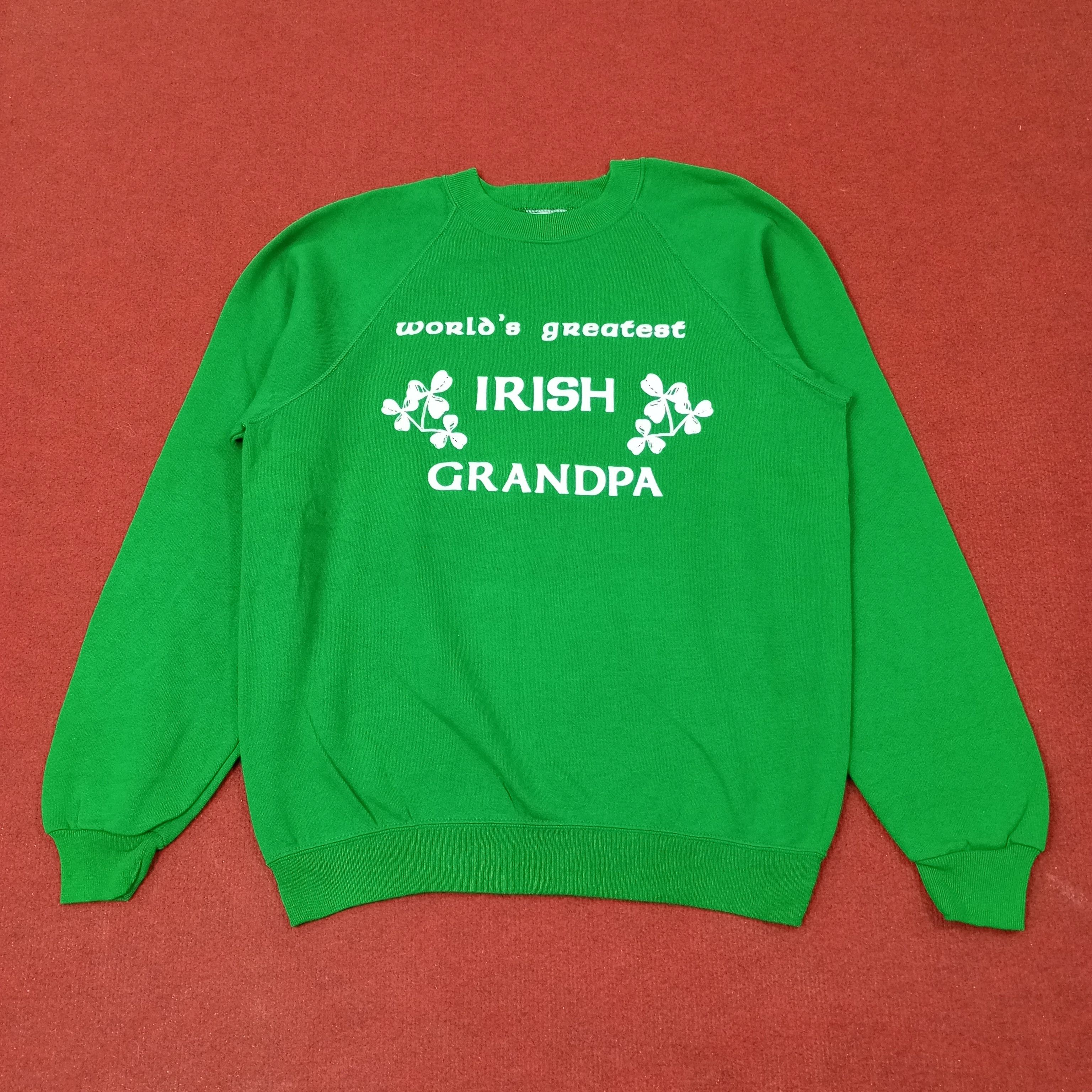 Vintage Irish Grandpa Vintage Sweatshirt c225n2 Size US M / EU 48-50 / 2 - 1 Thumbnail