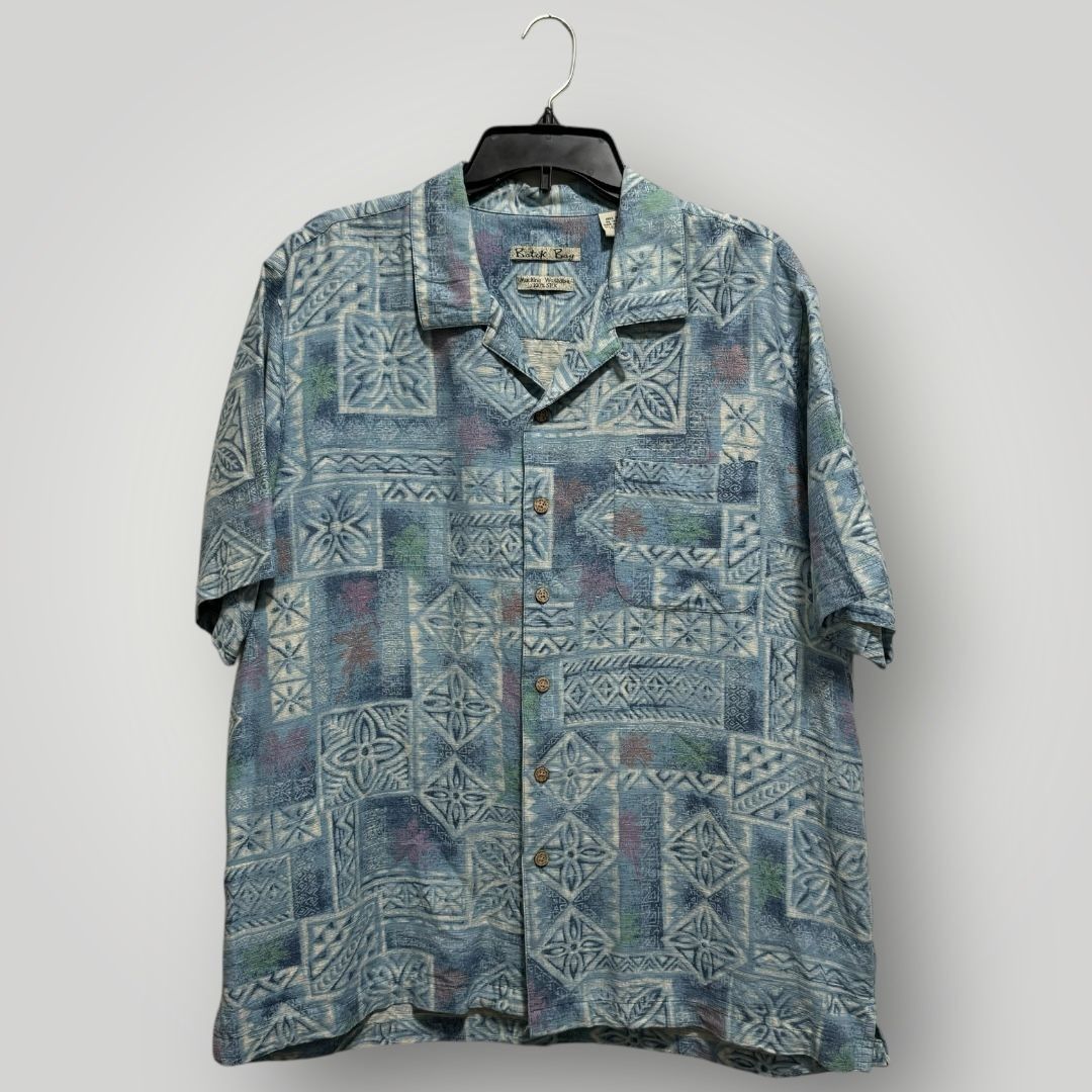 Batik Bay Batik Bay Men's Hawaiian Short Sleeve Silk Shirt