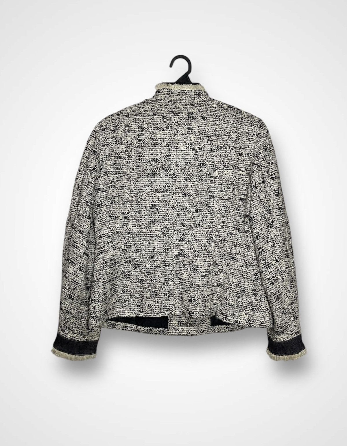 Japanese Brand Bellevoix Button Tap Tweed Jacket (15) Size M / US 6-8 / IT 42-44 - 2 Thumbnail
