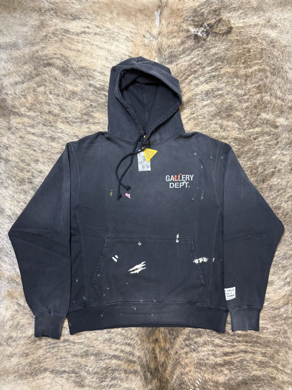 Gallery Dept Paint Logo Hoodie, Black