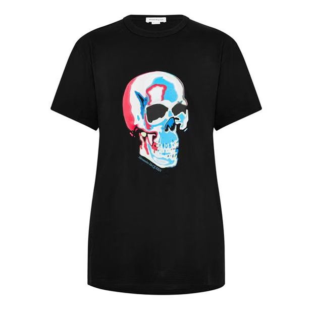 image of Alexander Mcqueen O1G2R1Mq0324 T-Shirt In Black, Men's (Size Large)