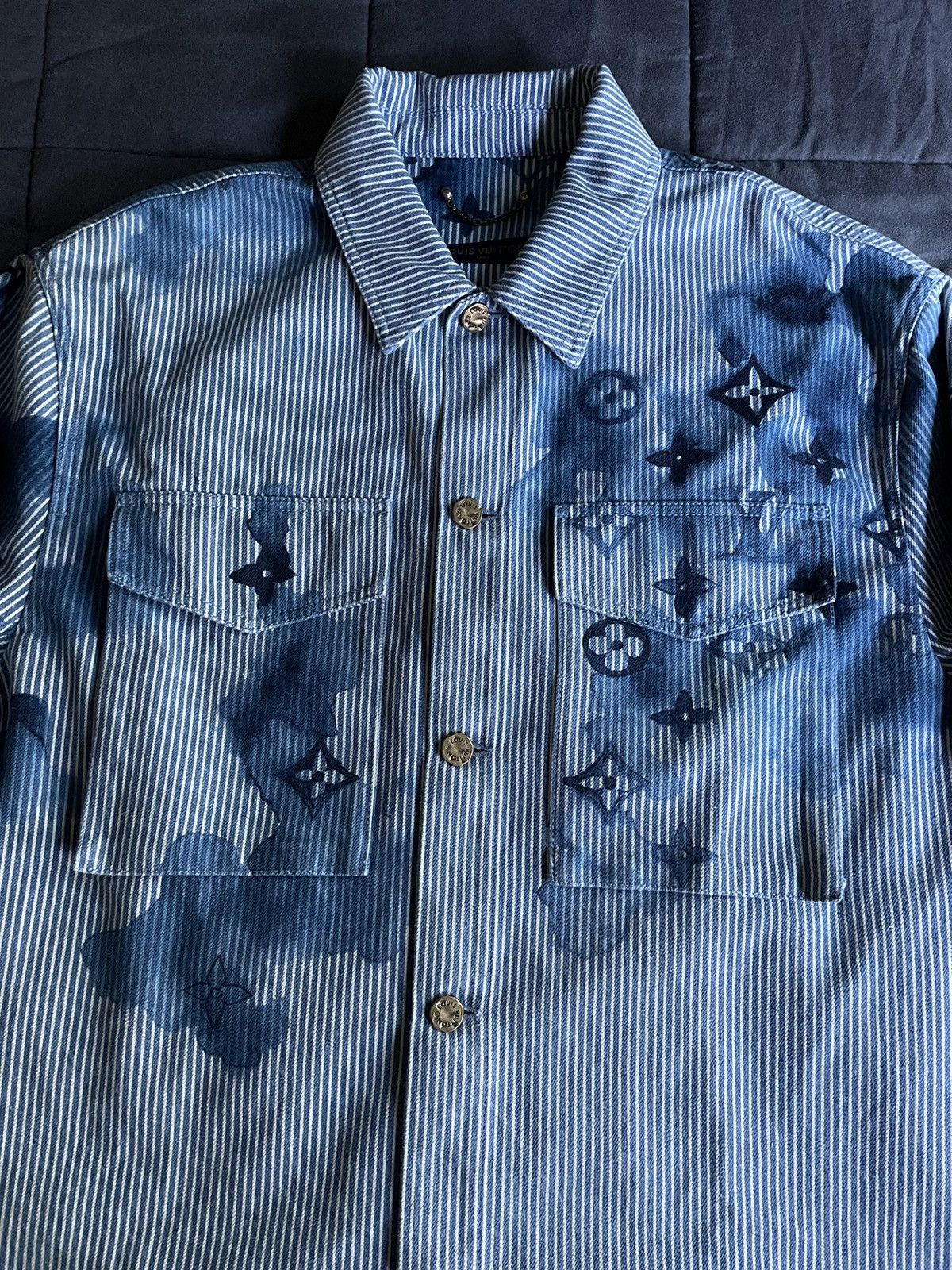 Louis Vuitton Louis Vuitton Monogram Watercolor Workwear Denim Jacket Size US XXL / EU 58 / 5 - 2 Thumbnail