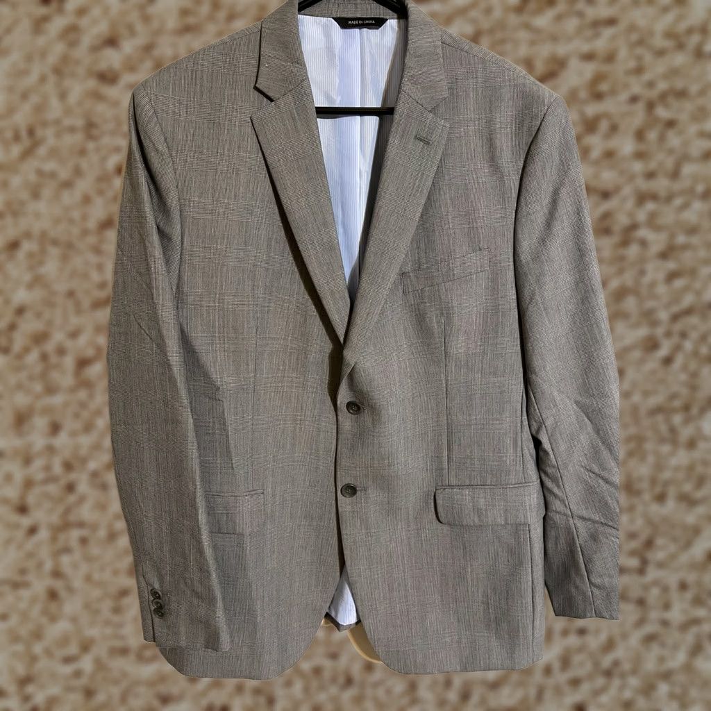 Banana Republic Banana Republic Tailored Fit Wool Light Gray Suit Coat Blazer Jacket Men's 44R Size 44R - 1 Thumbnail