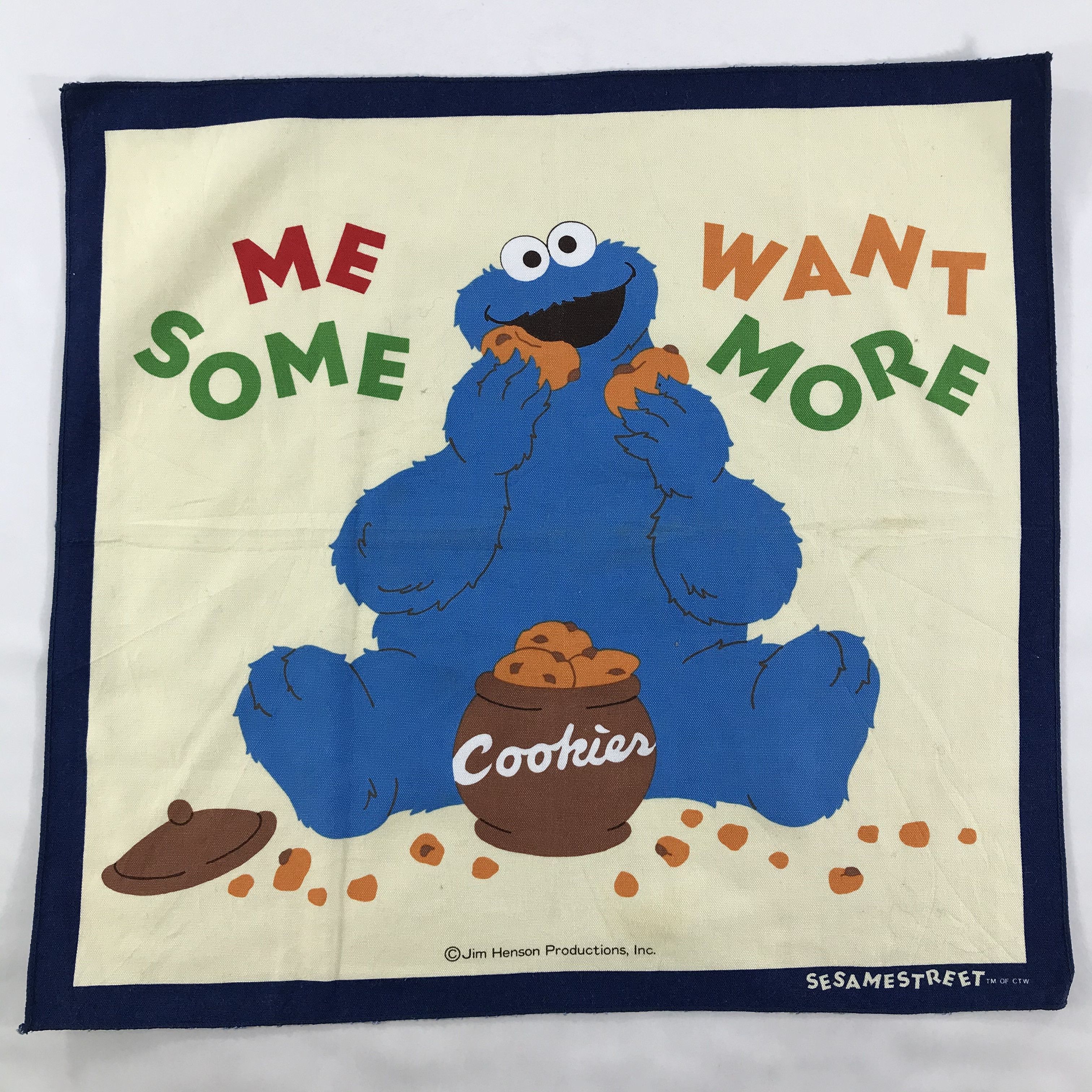 Vintage Sesame Street Bandana / Handkerchief / Neckerchief - S1823 Size ONE SIZE - 1 Thumbnail