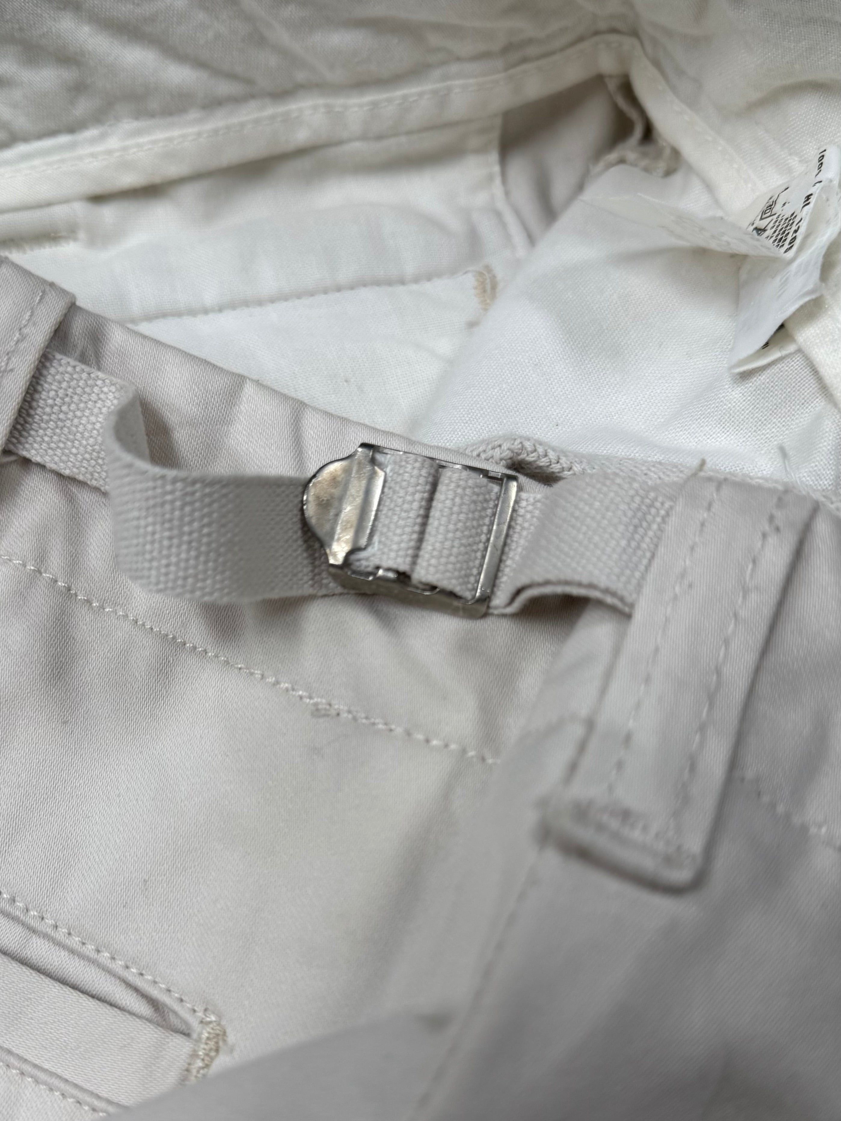 Helmut Lang Vintage Helmut Lang Wide Leg White Cargo Pants Size US 30 / EU 46 - 2 Thumbnail