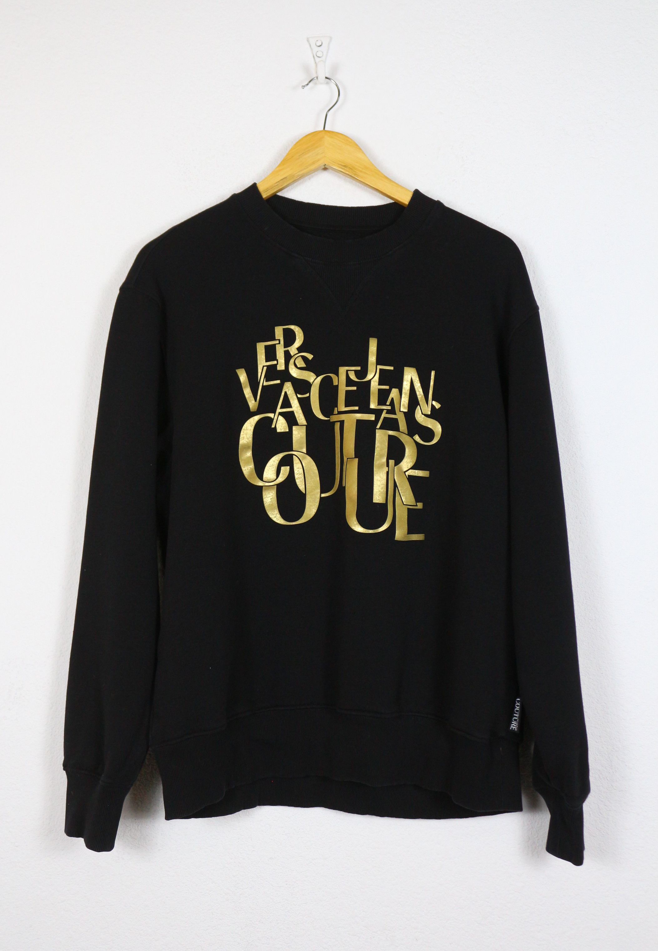 Vintage Versace Jeans Couture Metallic Gold Logo Sweatshirt
