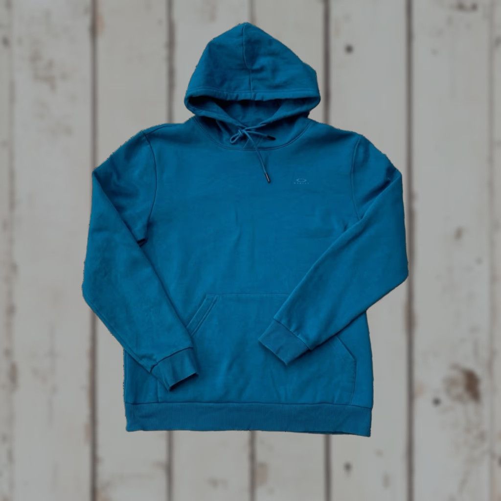 Oakley Oakley Hoodie Sweatshirt Pullover Jacket Blue M Medium Men’s Regular Hooded Sweatshirt for Gym & Training, Outdoor, Fleece Cotton, Solid, Blue Size US M / EU 48-50 / 2 - 1 Thumbnail