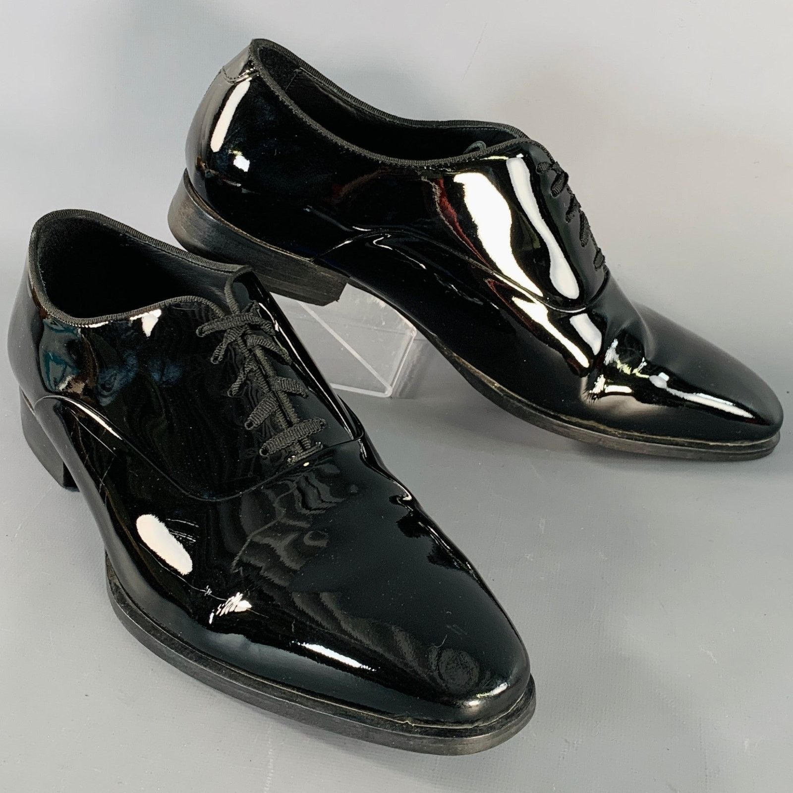 Suitsupply Size 8.5 Black Patent Leather Tuxedo Oxford Lace-Up Shoes Size US 8.5 / EU 41-42 - 1 Thumbnail