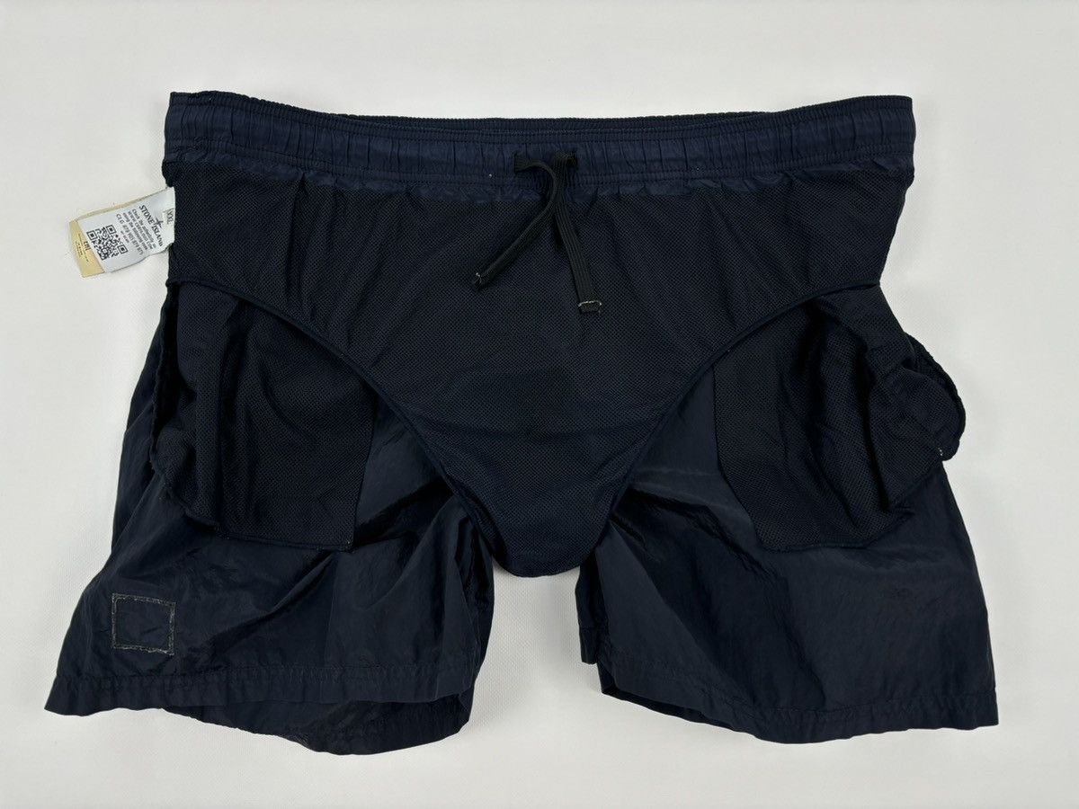 Stone Island Shadow Project SS17 Massimo Osti Nylon Metal Dark Navy Swim Trunk Lined Shorts Baggies Size US 37 - 12 Thumbnail
