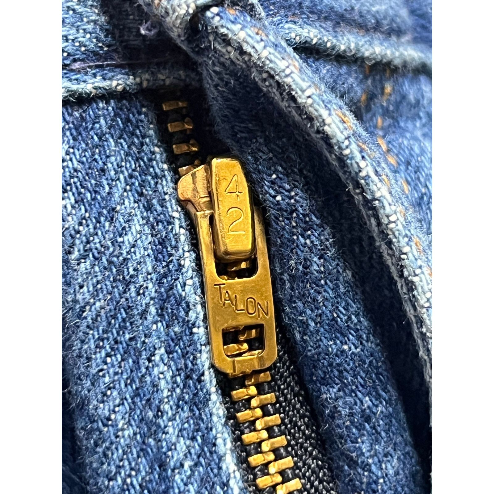 Vintage Vintage 70s 80s Blue Denim Jeans Talon Zipper USA 36x32 Size US 36 / EU 52 - 3 Thumbnail