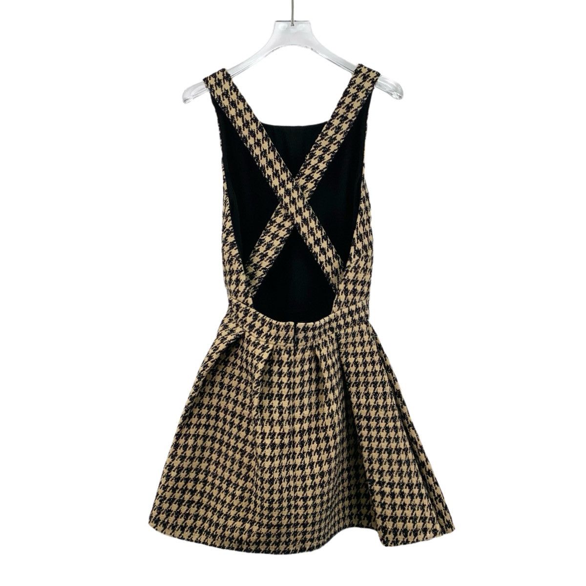 Dior Christian Dior Houndstooth Backless Sleeveless Dress K26WX Size S / US 4 / IT 40 - 2 Thumbnail
