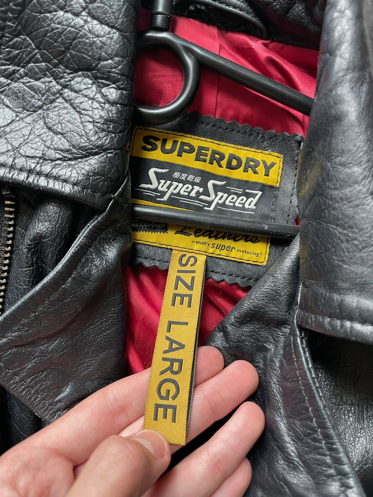 Superdry × Vintage Vintage SuperDry leather jacket women size L Size L / US 10 / IT 46 - 5 Thumbnail