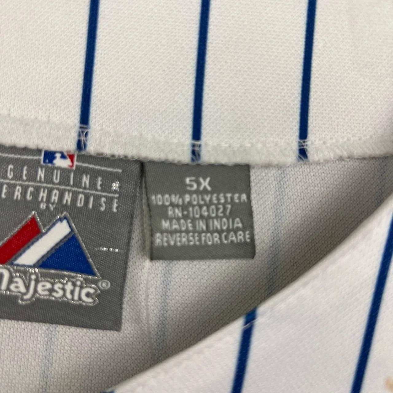 Majestic New York Mets Jersey Shirt Men 5X White Striped Majestic New Size US XXL / EU 58 / 5 - 5 Thumbnail