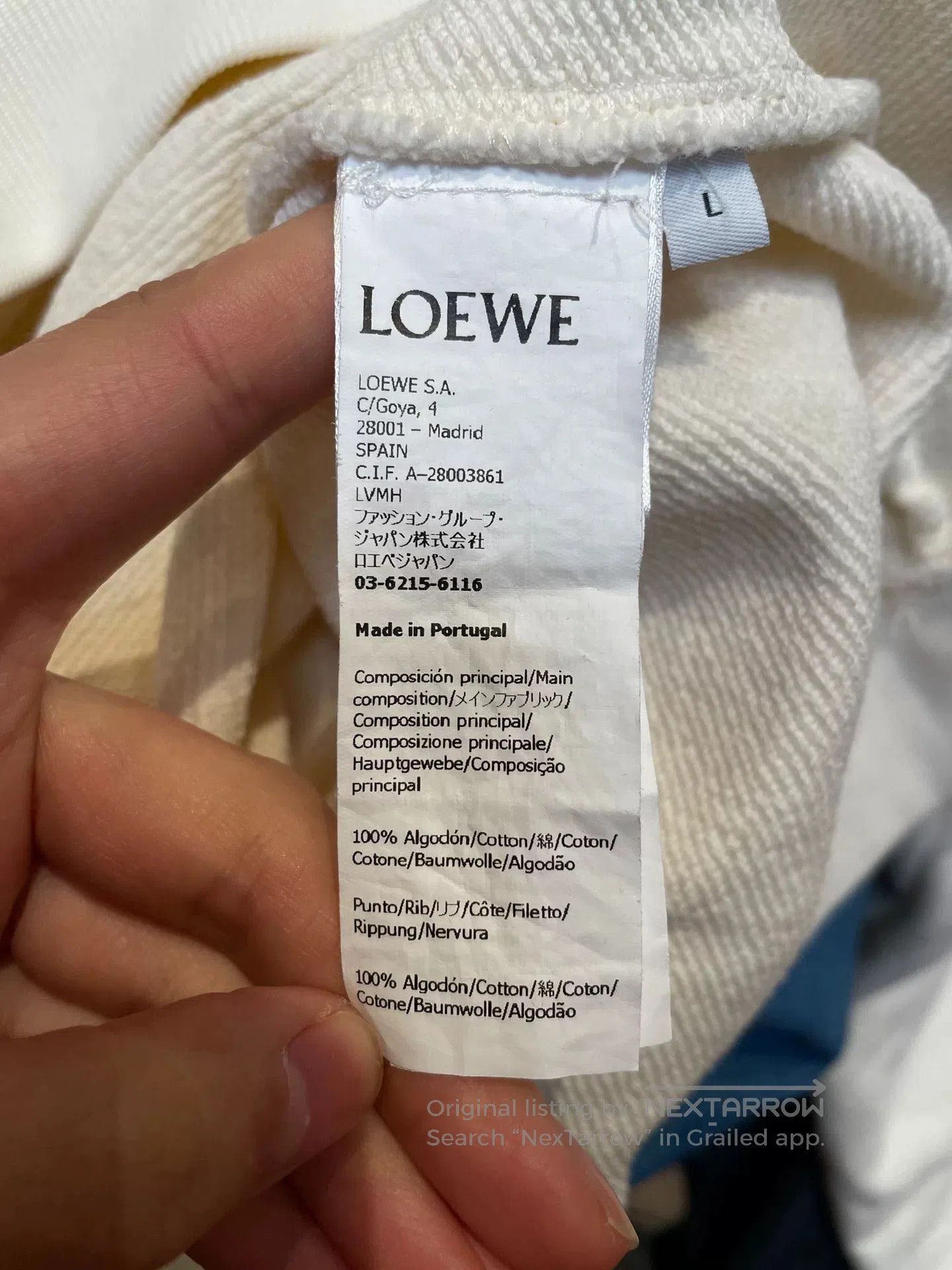 Loewe Loewe Beige Logo Pocket Hoodie L. Size US L / EU 52-54 / 3 - 7 Thumbnail