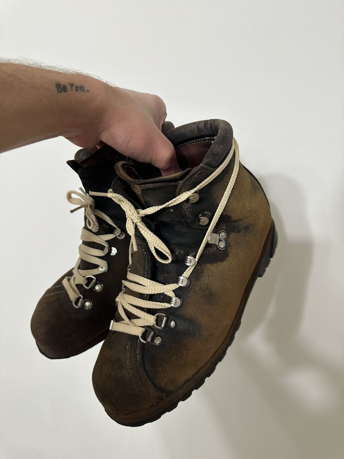 Vintage Vintage Military Brown Leather Boots Y2K style Size US 10 / EU 43 - 7 Thumbnail