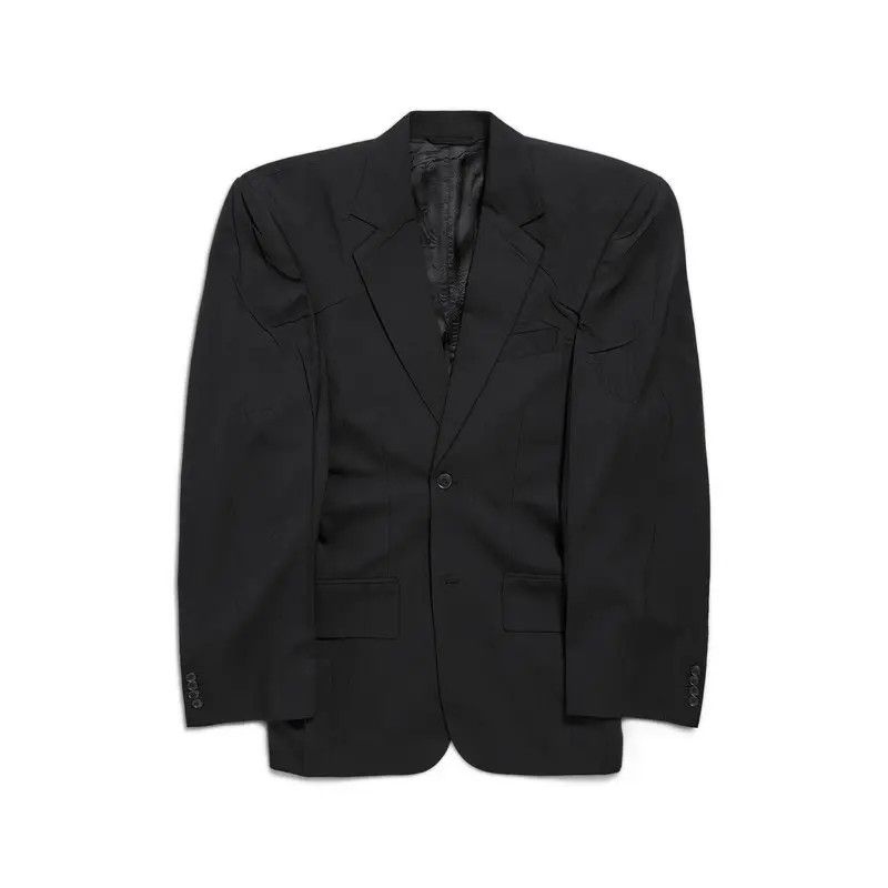 Balenciaga o1mt1gz0325 Cut Away Boxy Jacket in Black Size S / US 4 / IT 40 - 1 Thumbnail