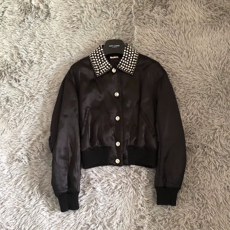 Miu Miu Miu Miu size 38 Neck rhinestone coat Size S / US 4 / IT 40 - 1 Thumbnail