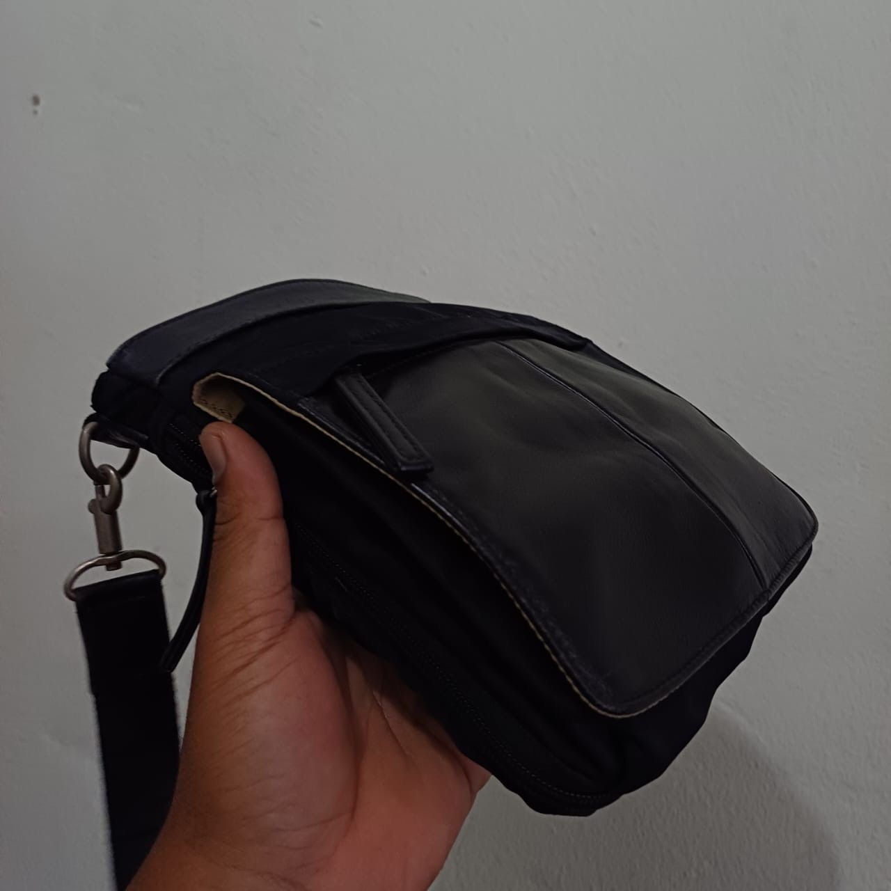 Japanese Brand 💥Last Drop💥Yohji Yamamoto Ysaccs Leather Nylon Sling Bag Size ONE SIZE - 11 Thumbnail
