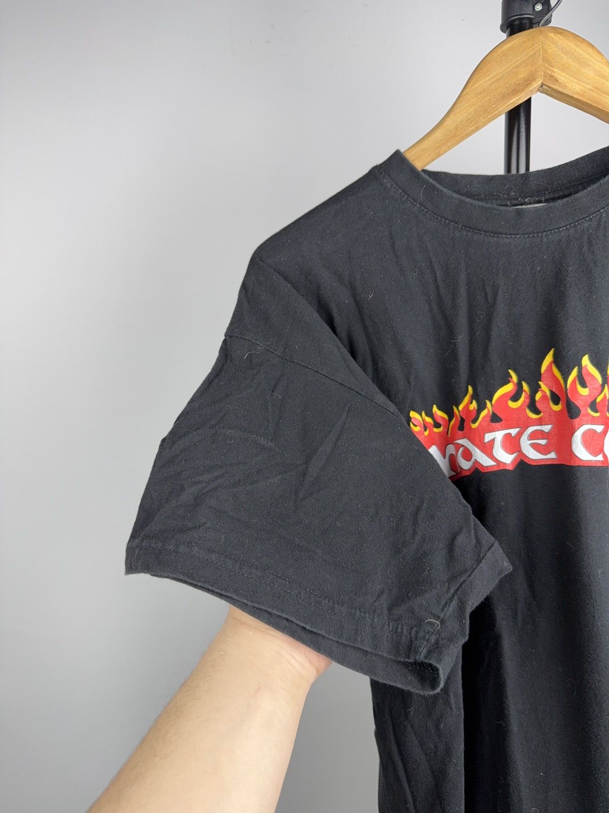 Band Tees Vintage 90s Hate Core Flame Graphic Punk Metal T-Shirt XL Size US XL / EU 56 / 4 - 3 Thumbnail